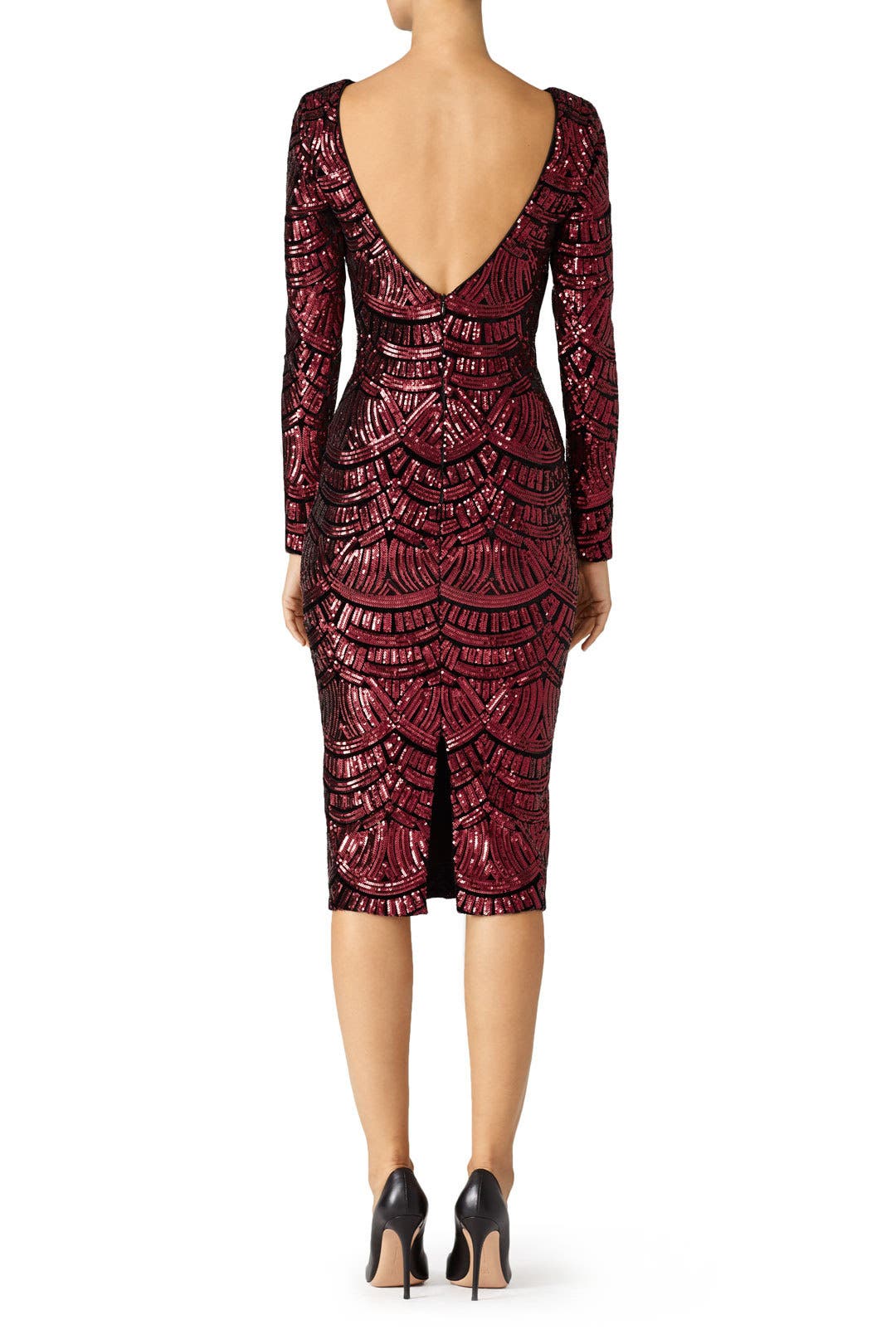 dress the population burgundy