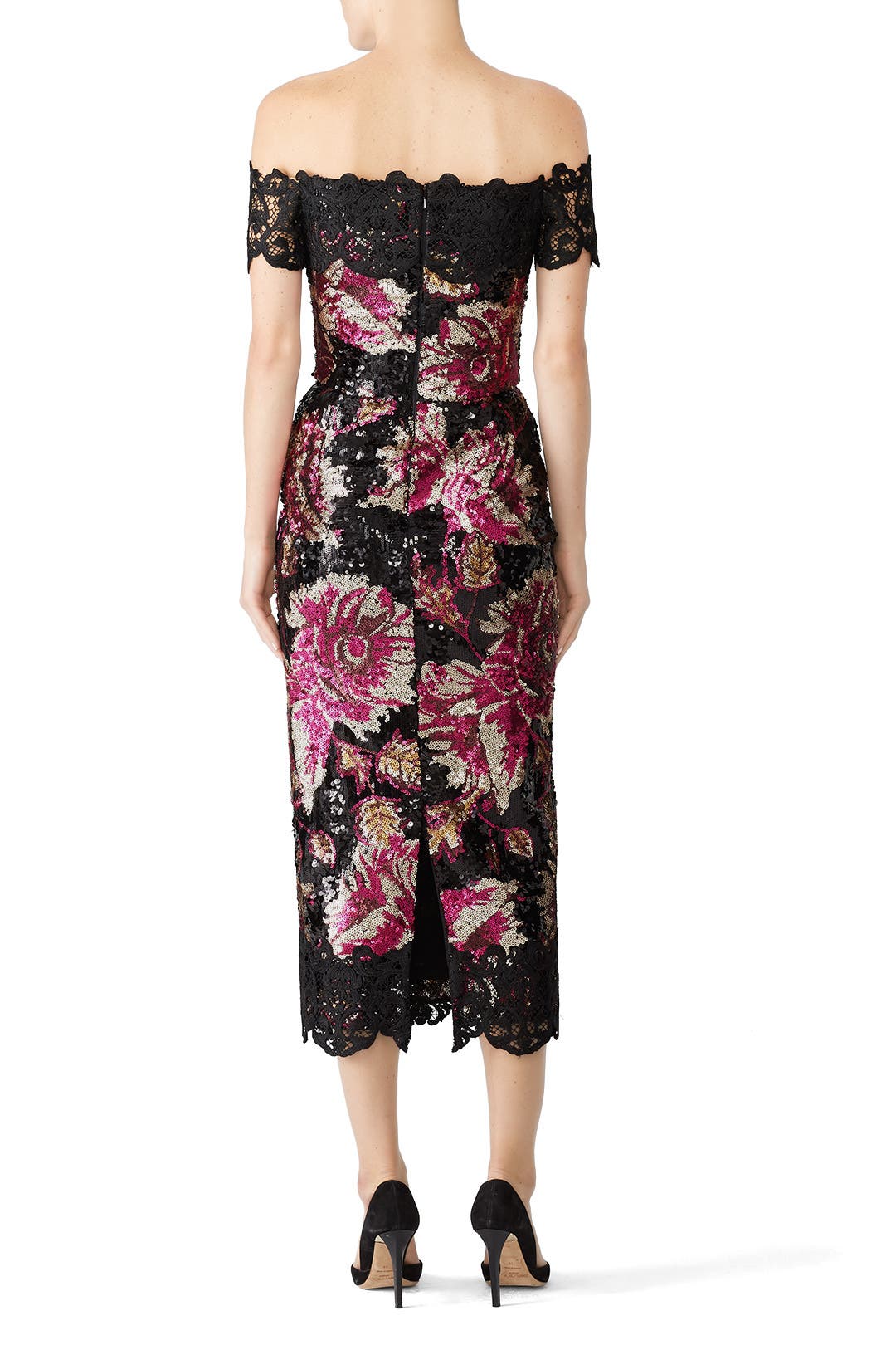 Floral Sequin Sheath by Marchesa Notte 