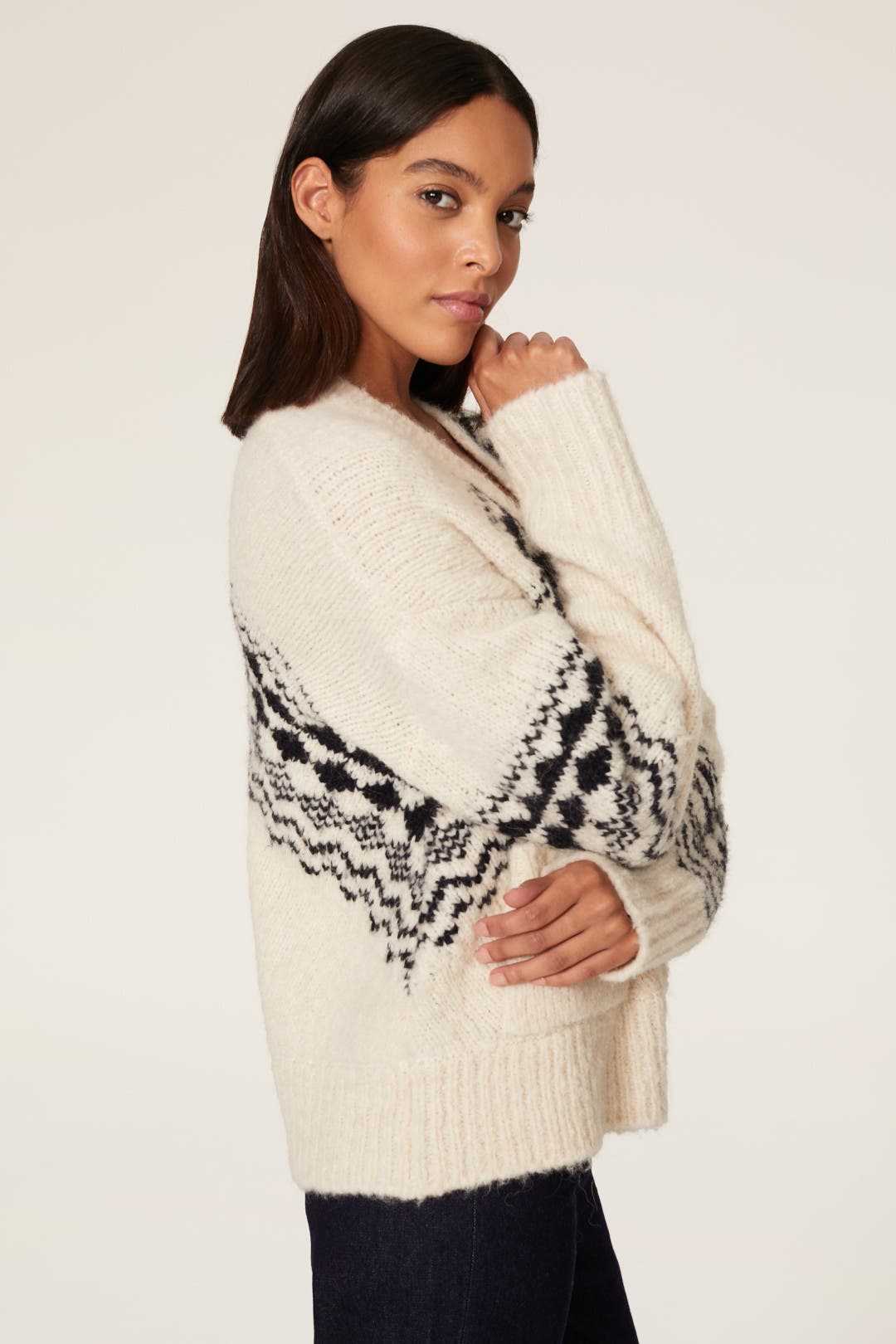 Bette Fair Isle Cardigan by Derek Lam 