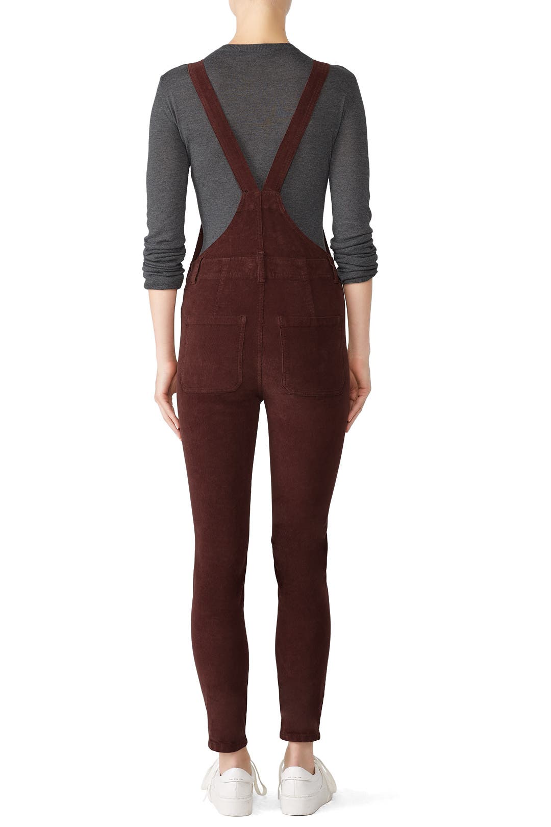 free people slim ankle cord overalls