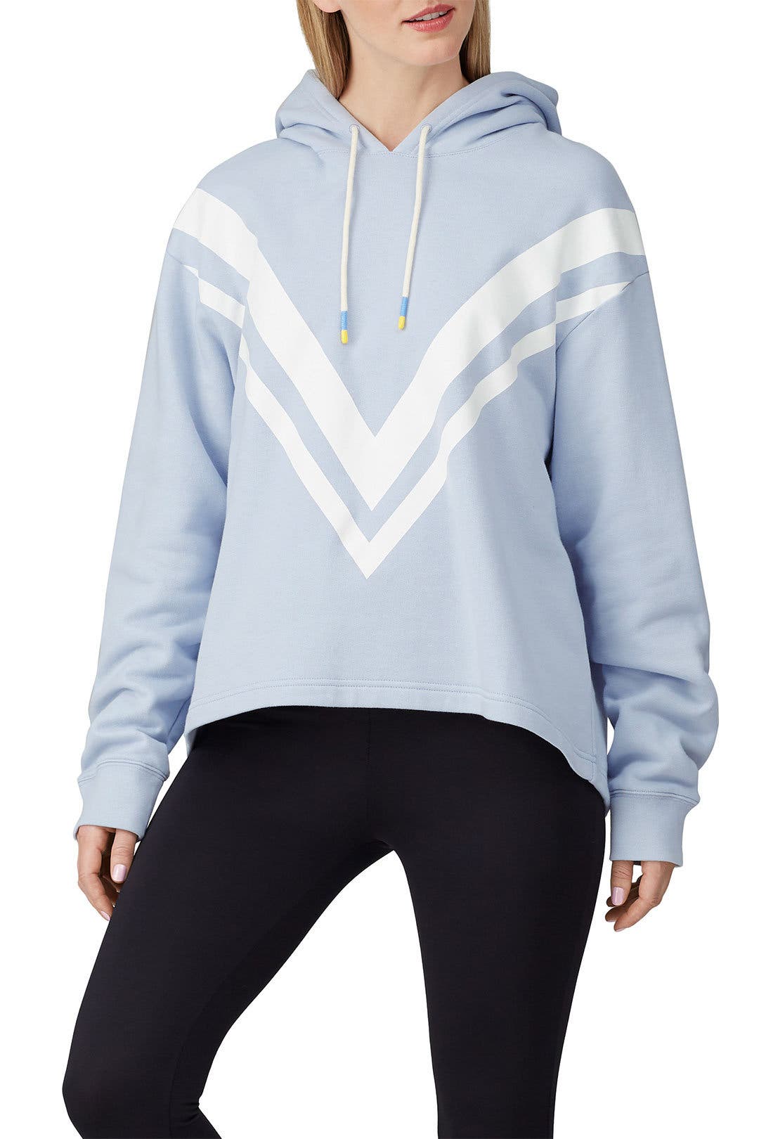 French Terry Chevron Hoodie by Tory 
