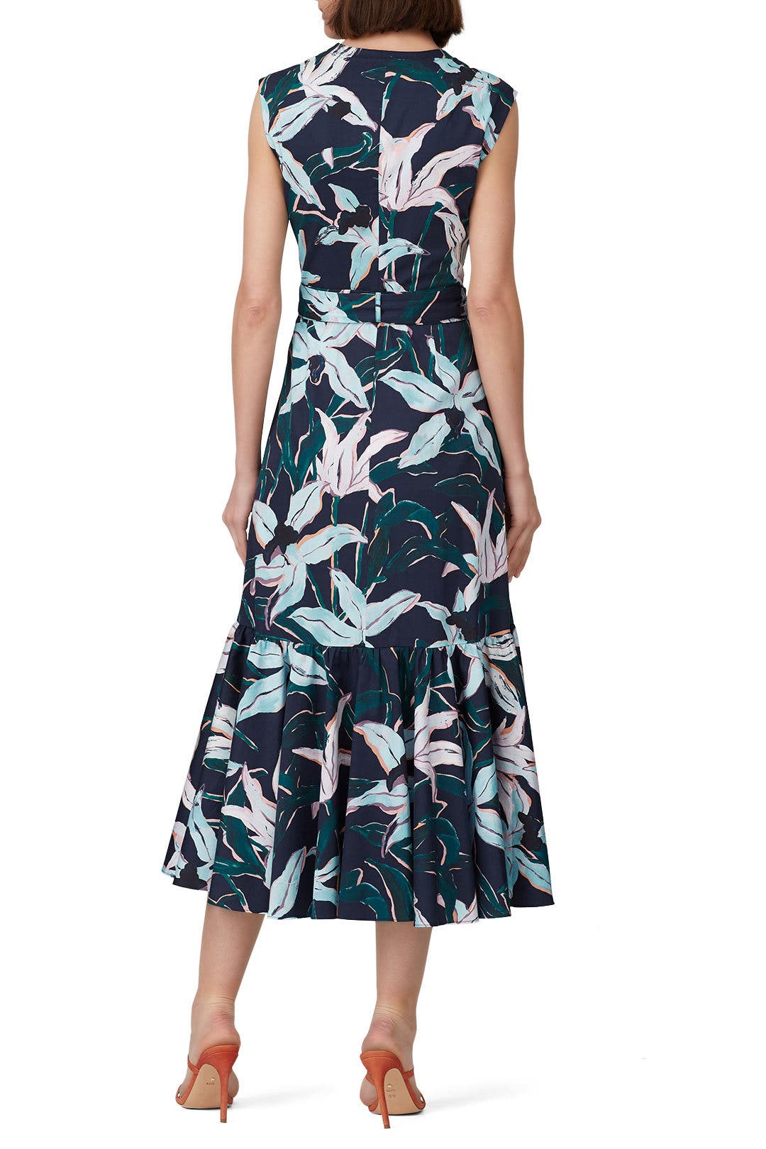 tory burch printed wrap dress