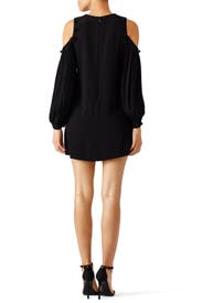 Alexis Claudette Crepe Button-trim Cold-shoulder Dress in Black | Lyst Alexis Claudette Crepe Button-trim Cold-shoulder Dress in Black | Lyst