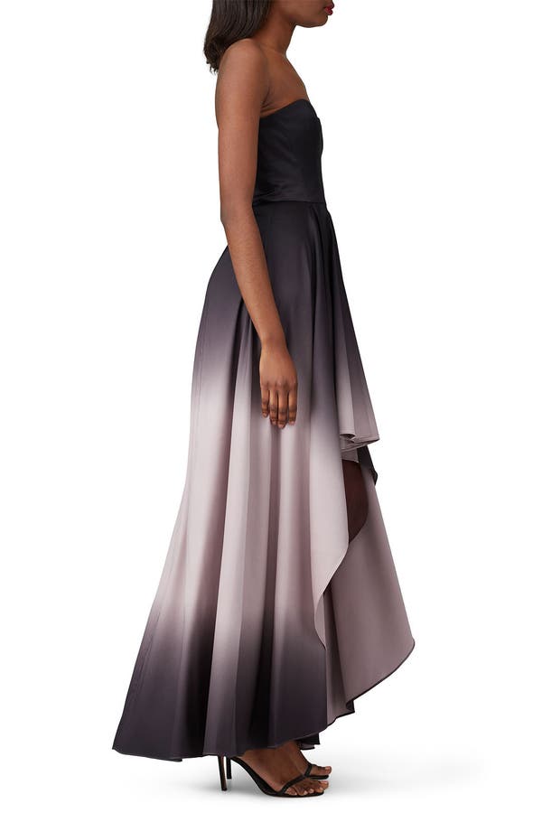 Black Ombre High Low Gown by Badgley 