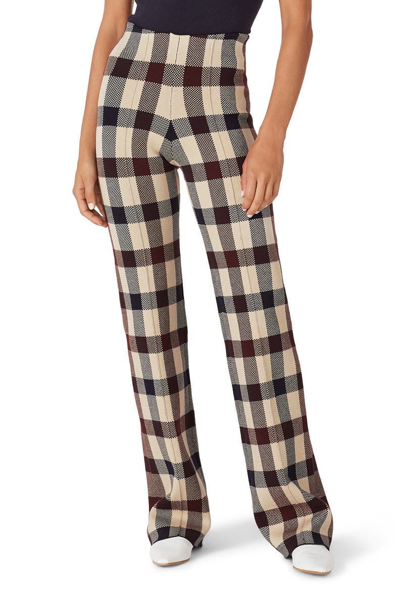 Check Printed Trousers by Victoria 