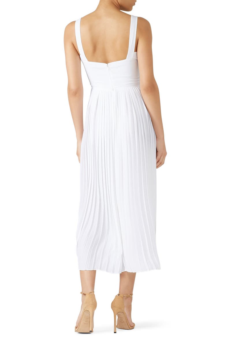 vince white pleated jumpsuit