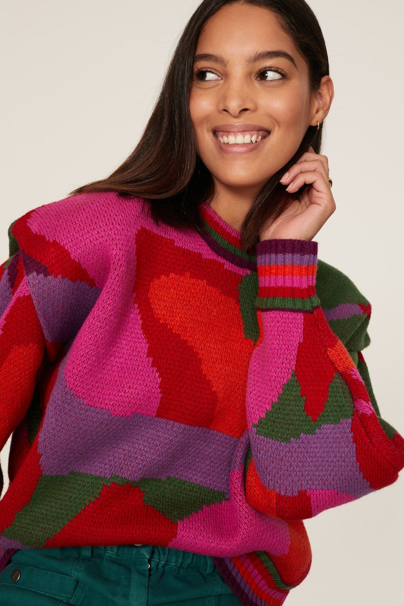 Abstract Scarf Sweater by FARM Rio for 