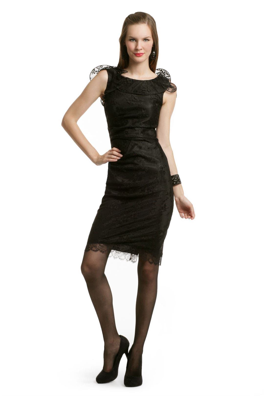 Couture Lace Ruffle Dress by Moschino Cheap And Chic