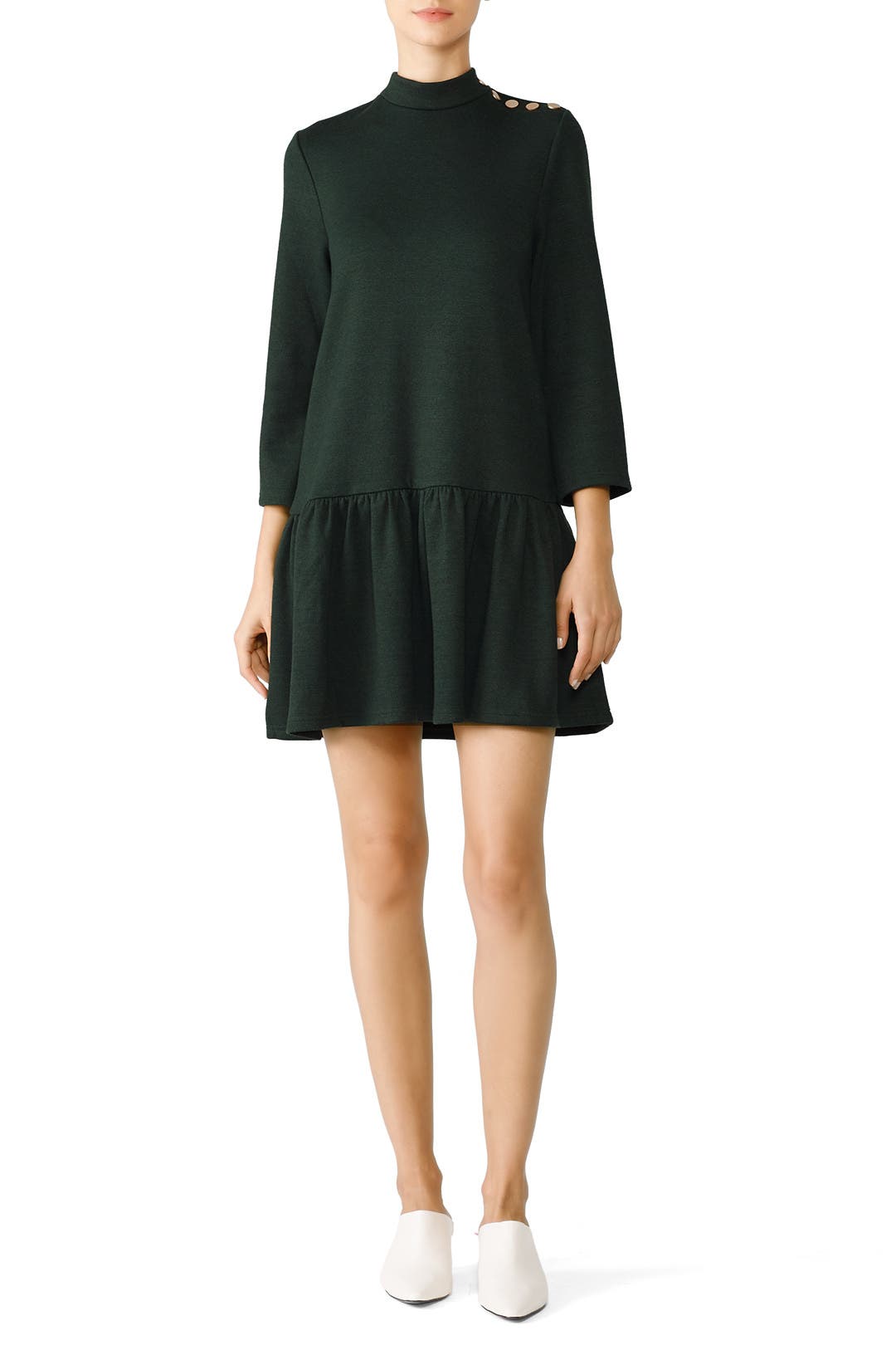 mock neck shift dress