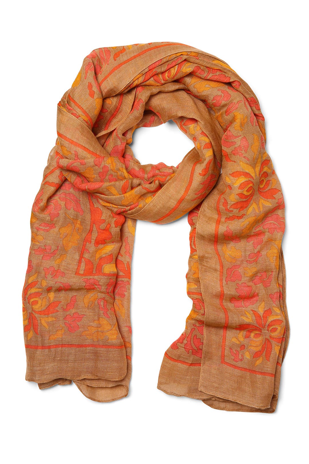 Coral Tuscany Scarf by Theodora and Callum Accessories