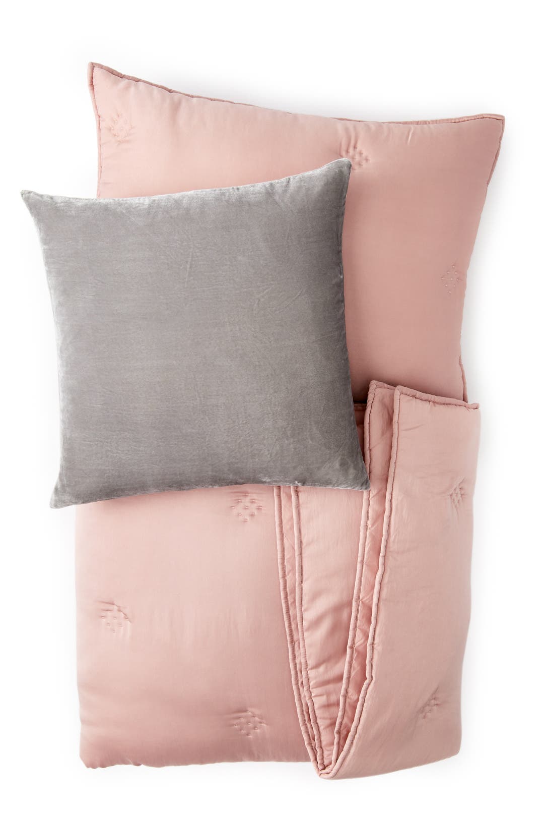 Full/Queen Washed Silk Bedding Bundle Rosette by West Elm Rent the Runway