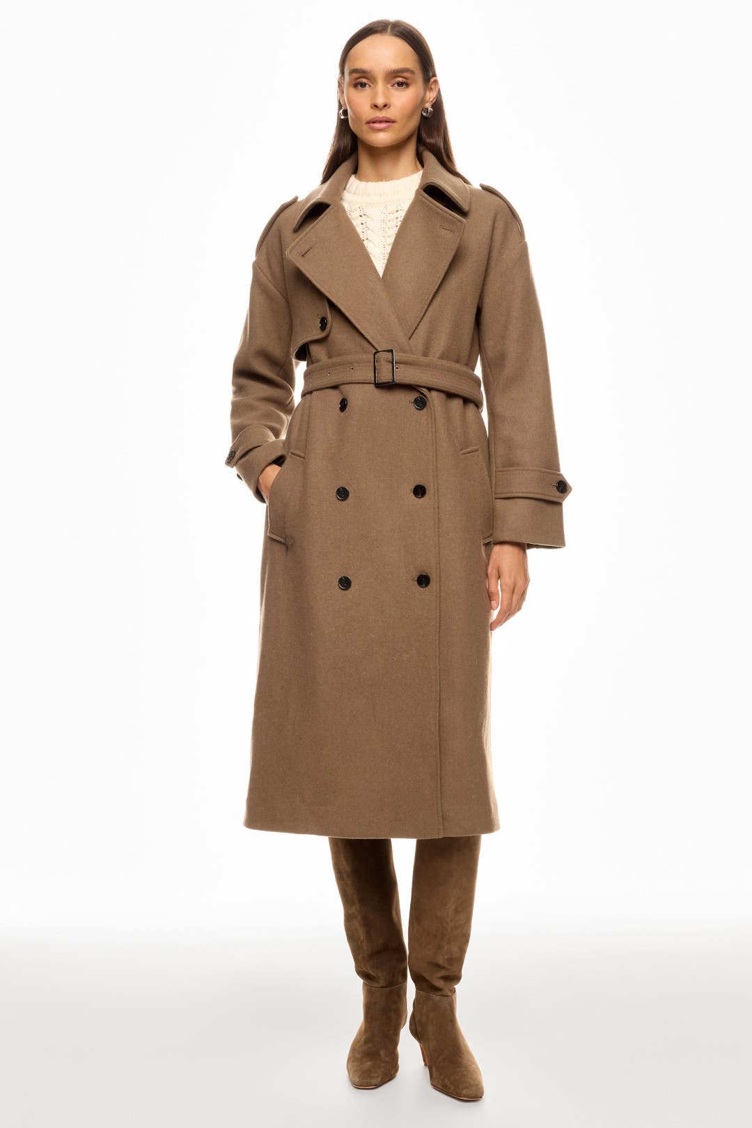 ジャケット・アウター Eaphi multi way volume trench coat Chrisuno S Size Women's Double Breasted Trench Coat with