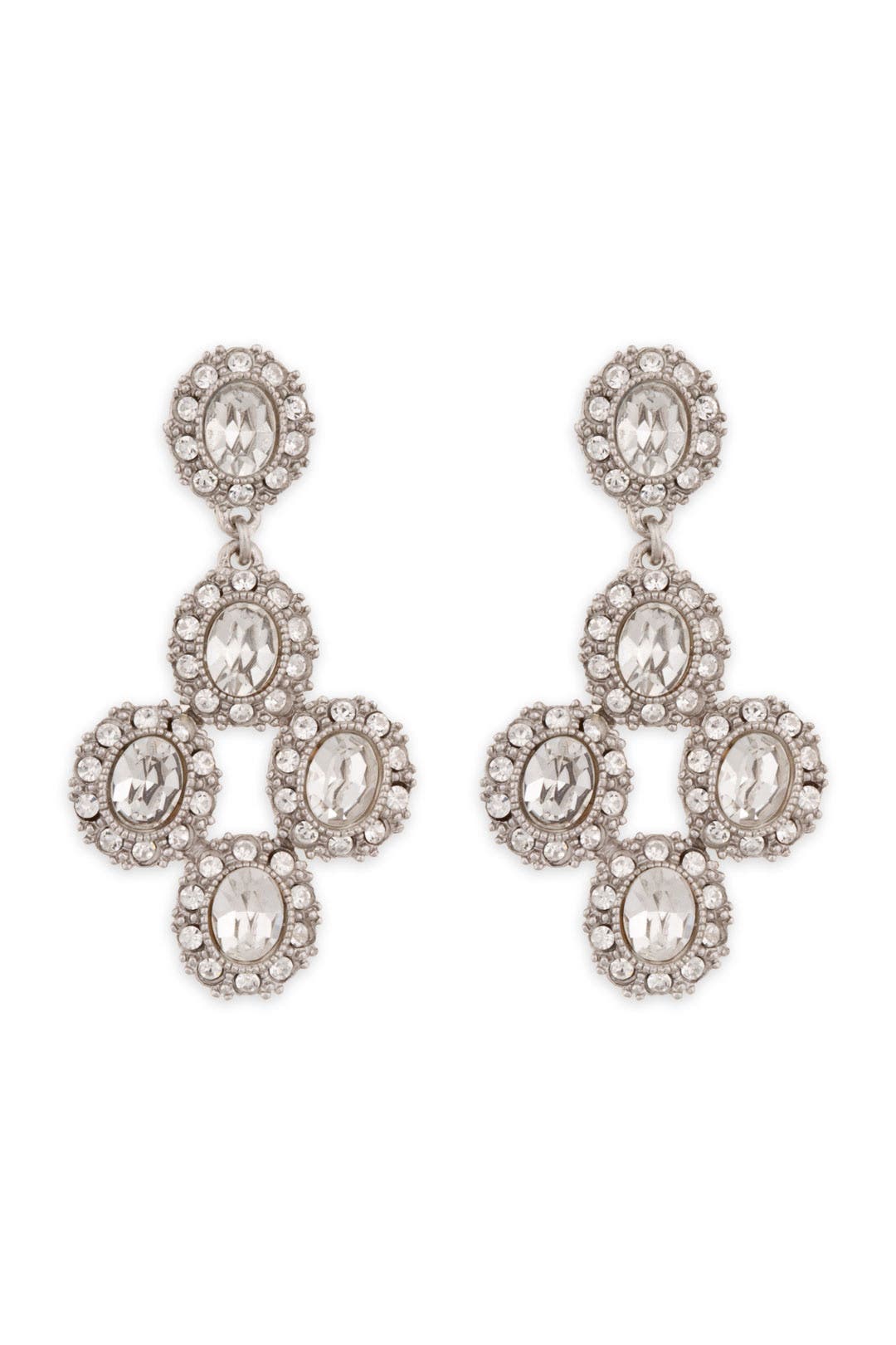 Antique Crystal Fab Drop Earrings by Ciner