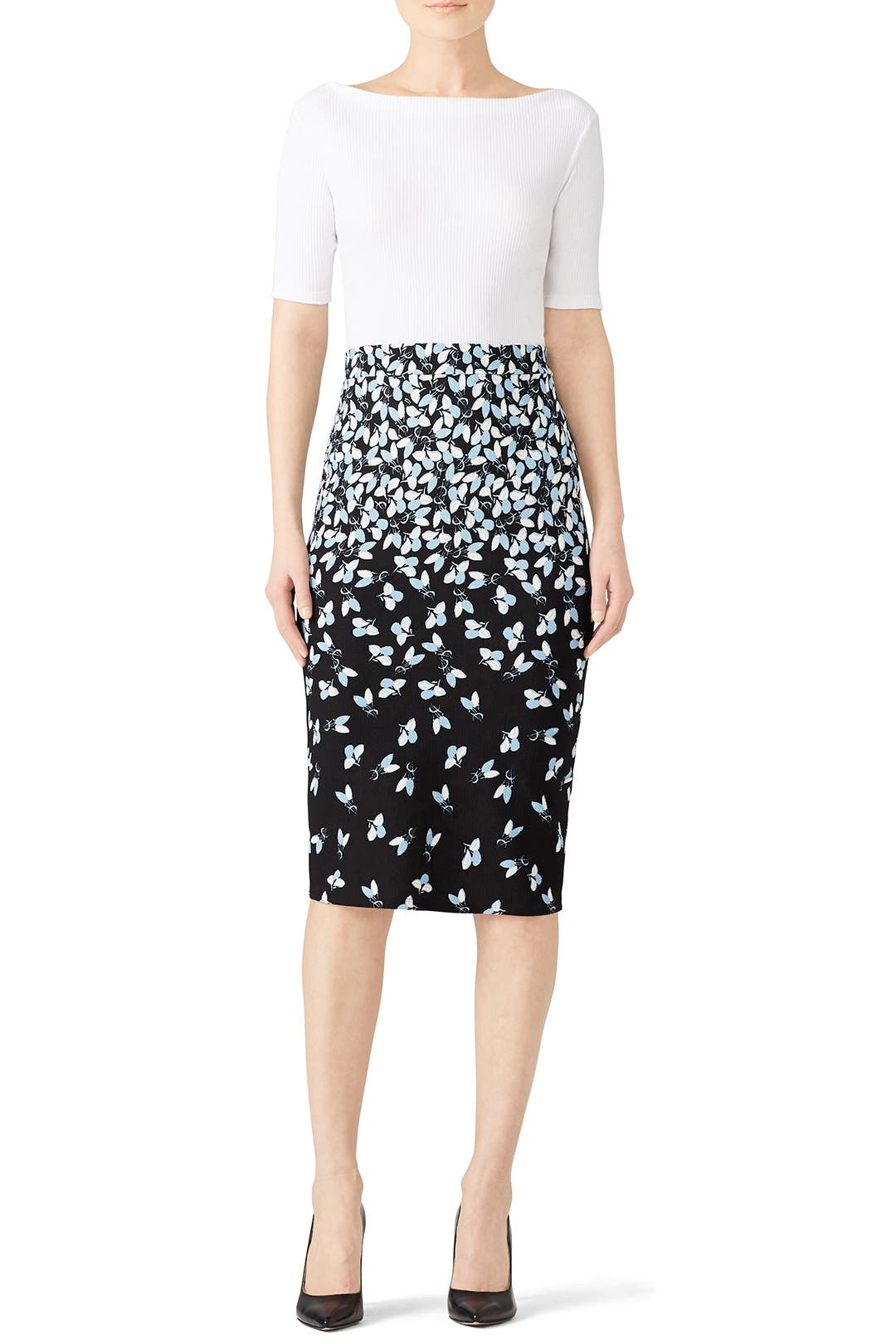 Leota Womens Mindy Skirt In Paradise Pop Black Multi Large Lord Taylor Multi Size L
