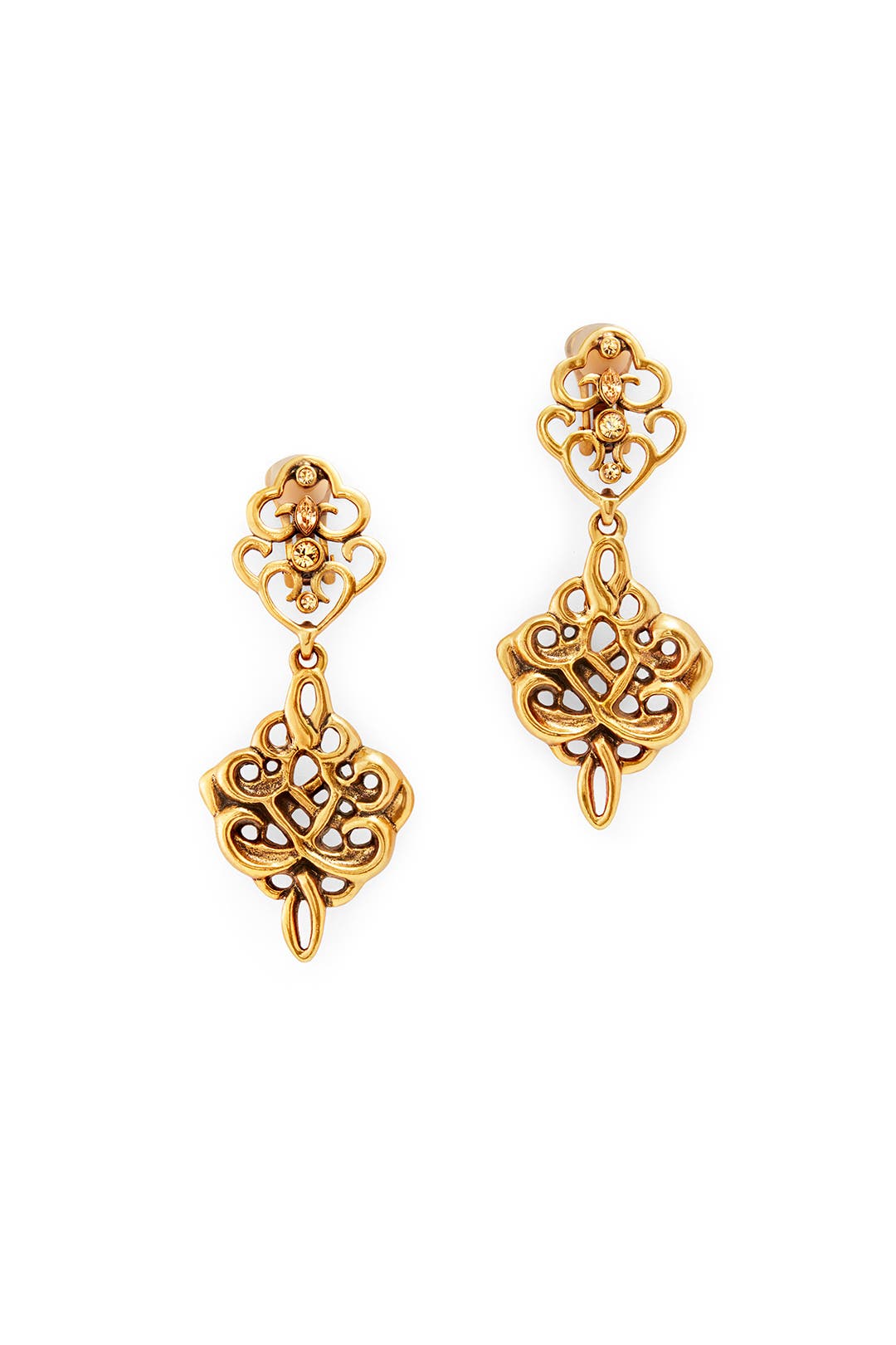 Lacework Drop Earrings by Oscar de la Renta
