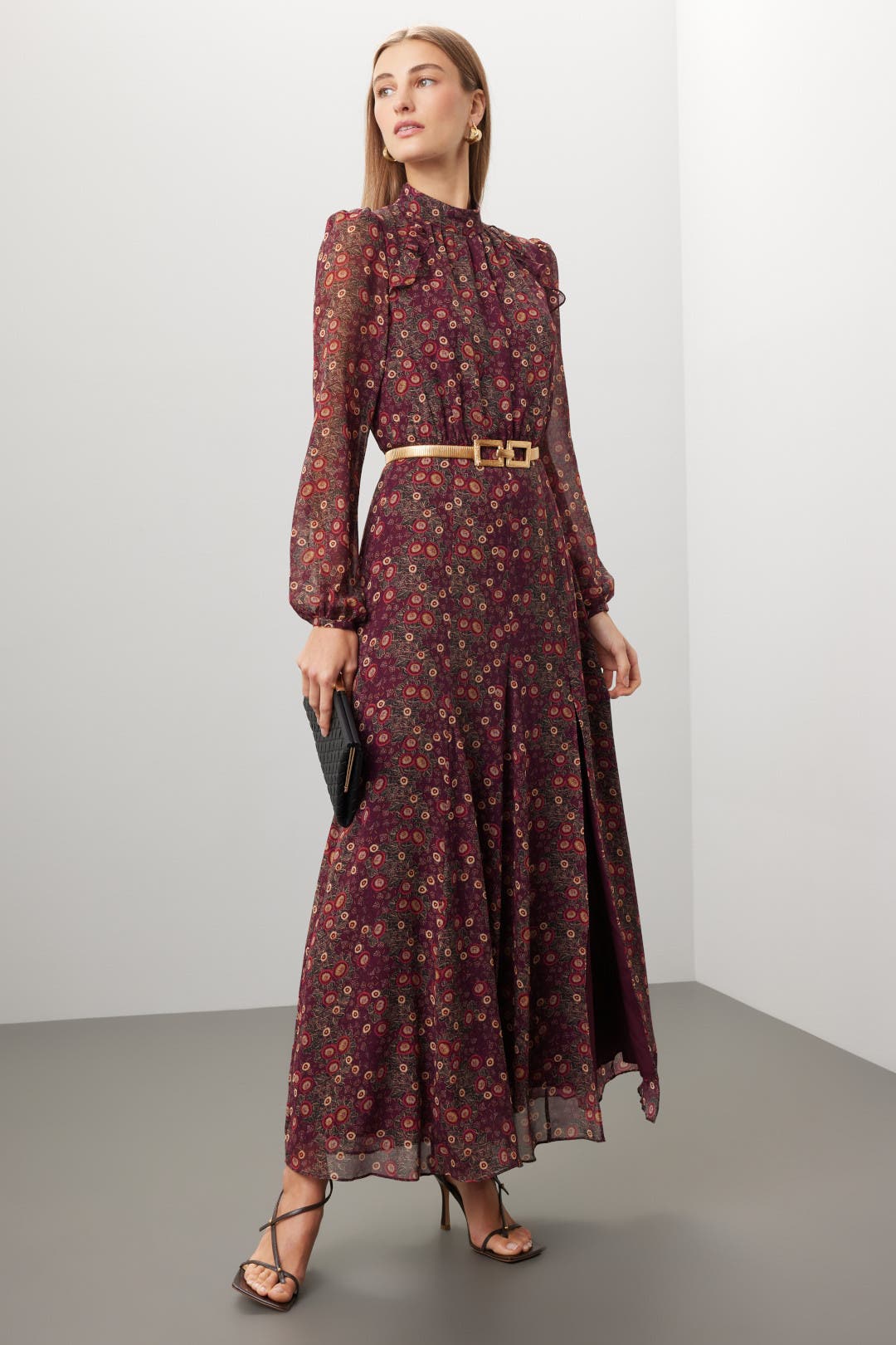 Akina Wine Jacqui-B Dress by SALONI - Rent the Runway