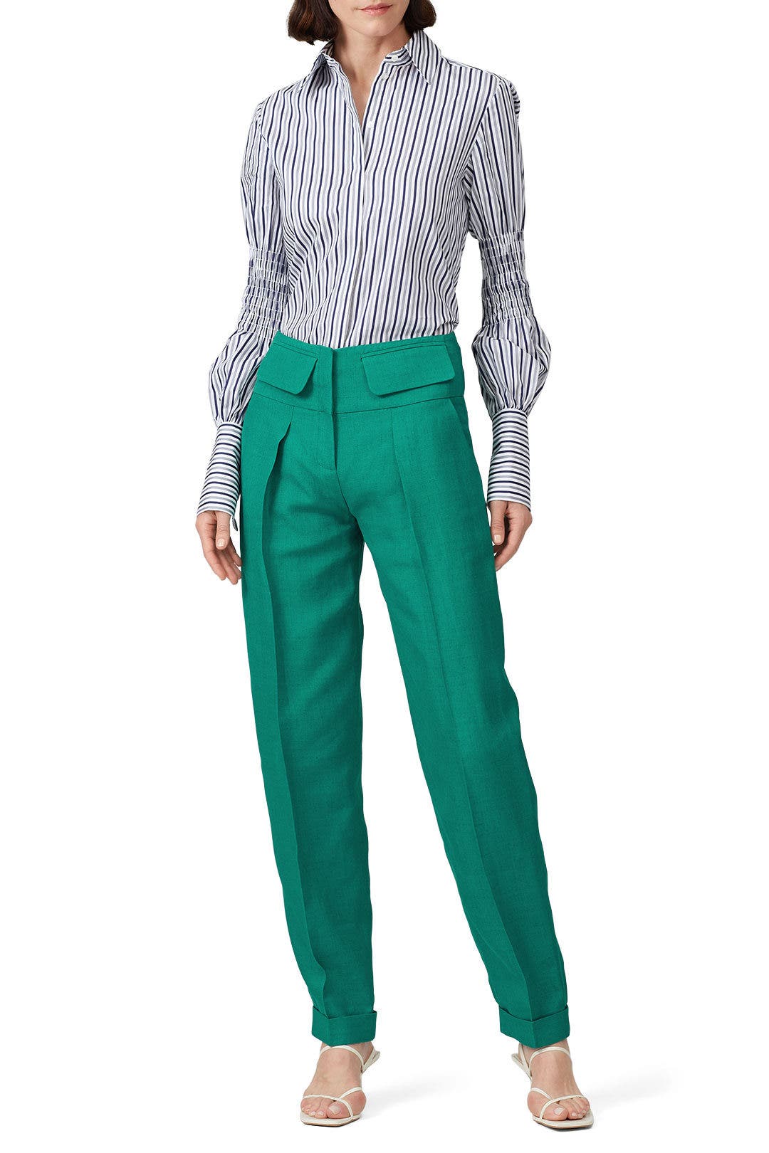 Green Tapered Pant by Victoria Victoria Beckham Rent the Runway