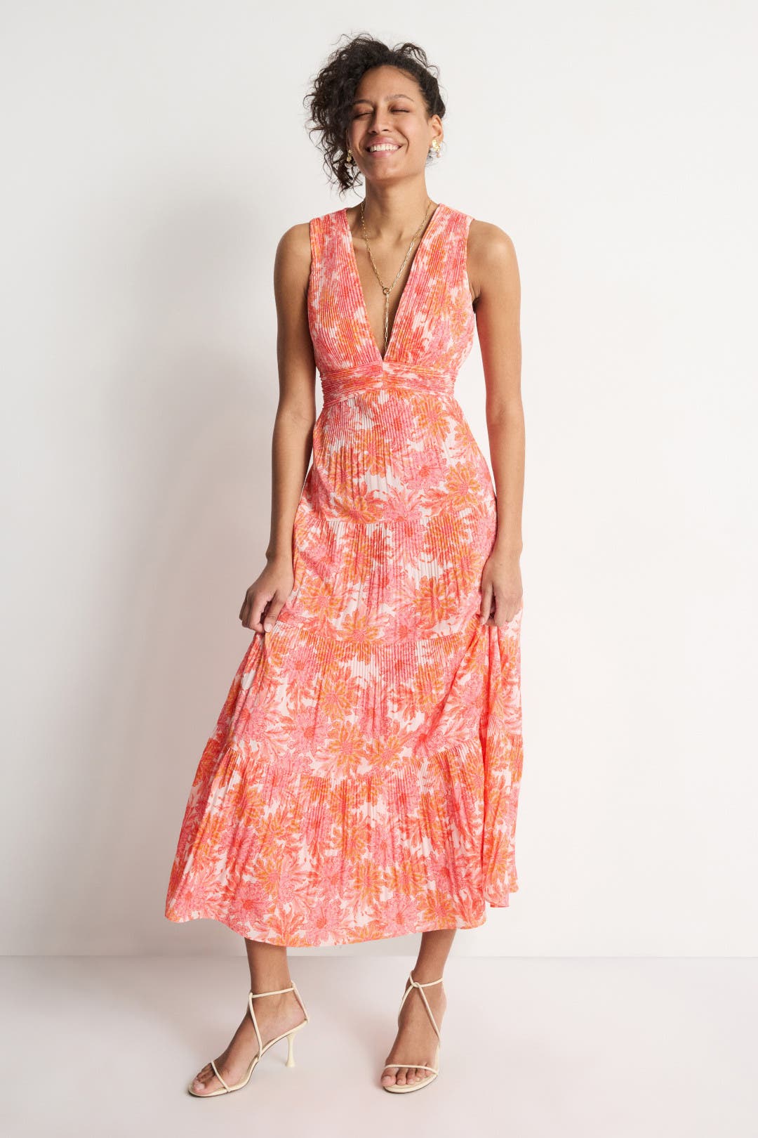 【LE' RURE】Whole race layered dress Racer Dress in Rainbow Placée for Women | La DoubleJ