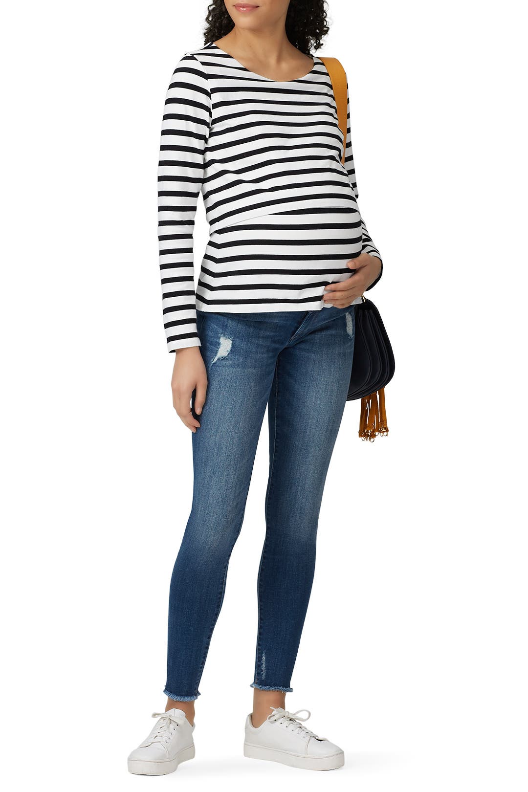 Blue Emma Maternity Low Rise Skinny Jeans by DL1961 for 27 Rent the