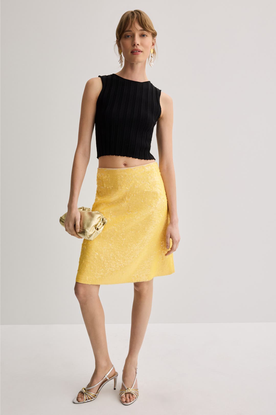 Isabelle Sequin Midi Skirt by GUIZIO | Rent the Runway