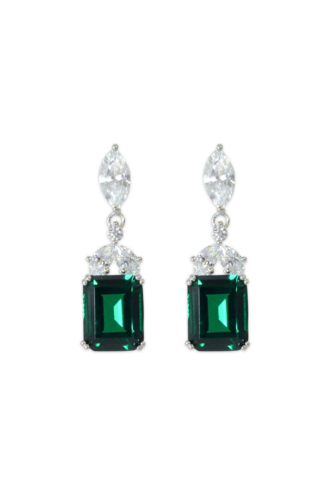 Laurel Green Drop Earrings by Crislu