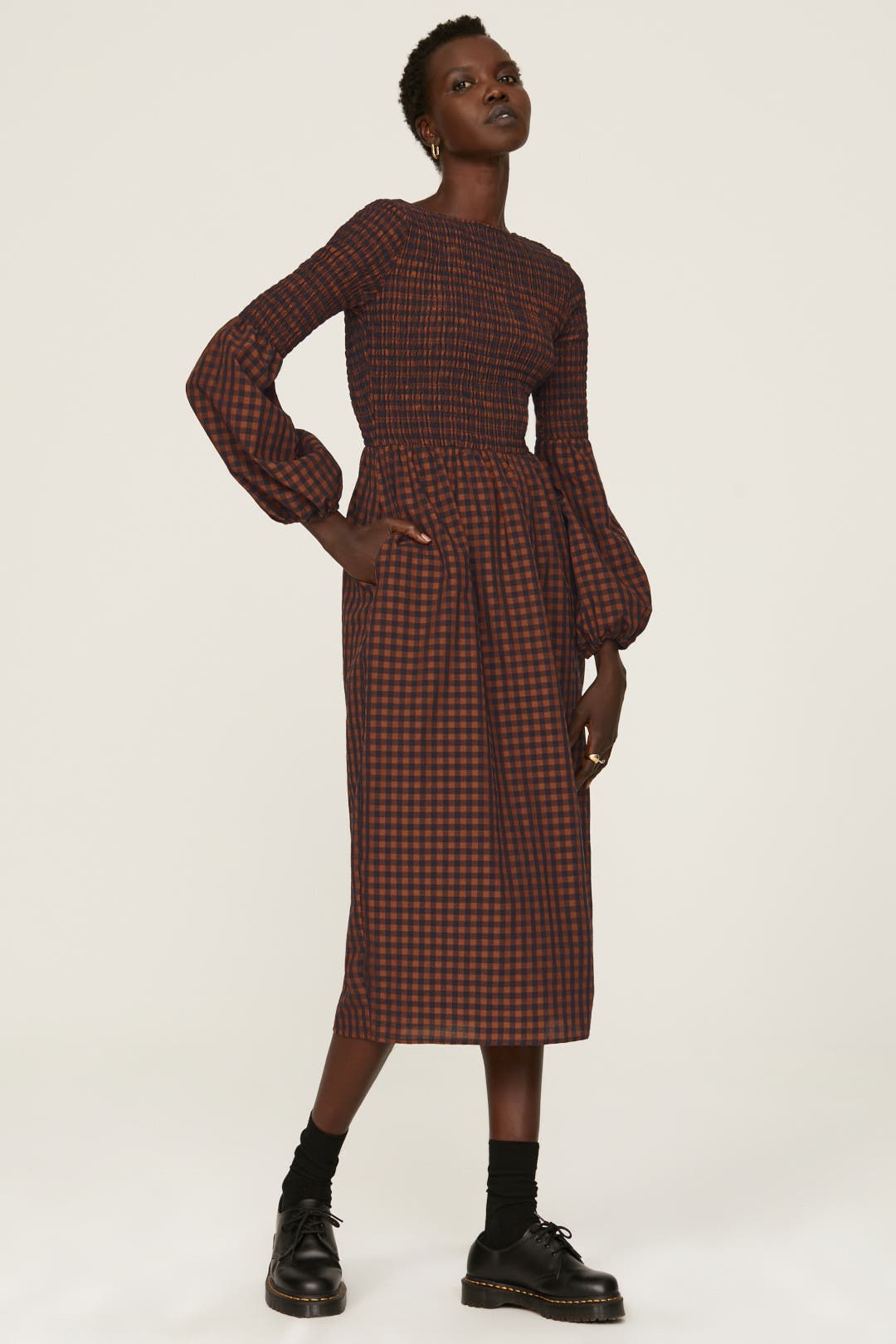 Red plaid midi dress new arrivals