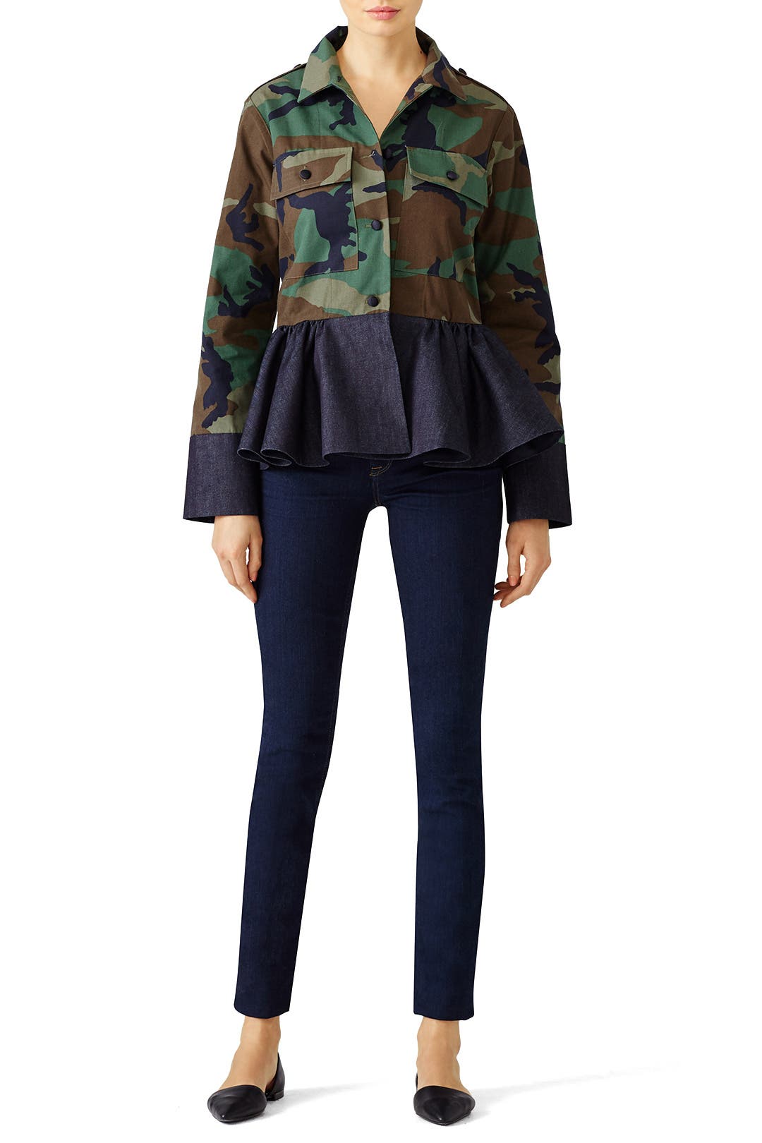 Camo Peplum Blazer main image 0