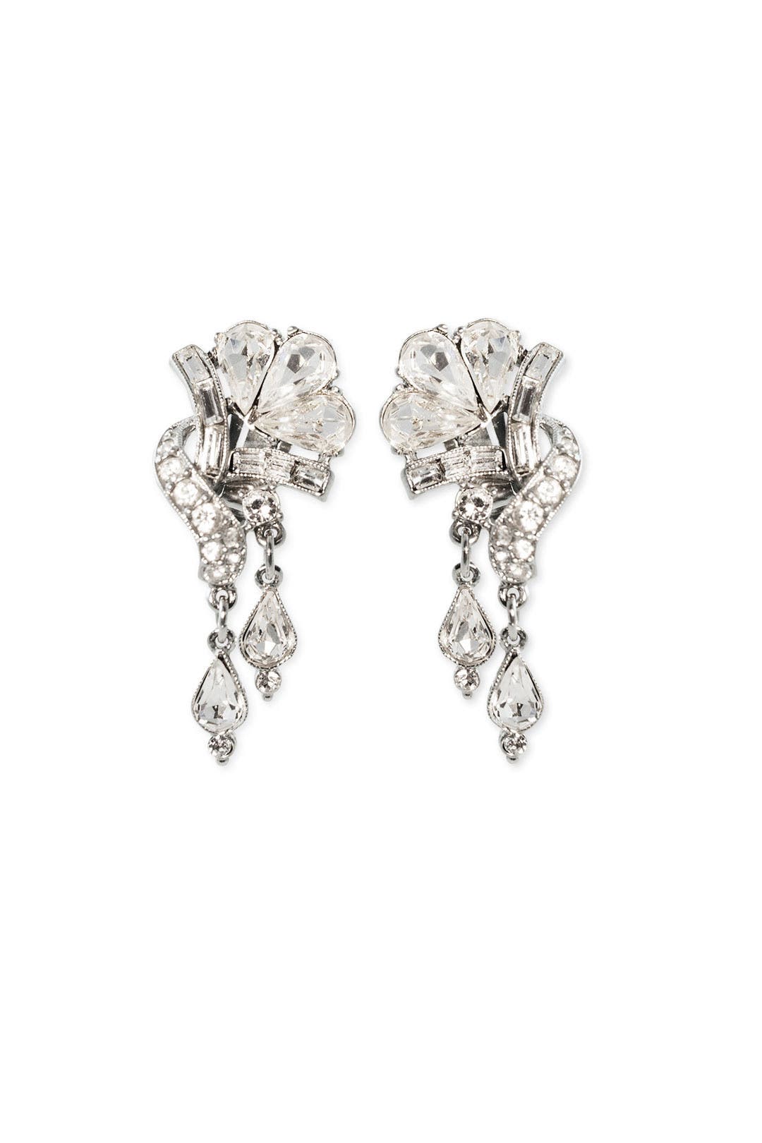 Twisted Floral Drop Earrings by Ben-Amun for $81 | Rent the Runway