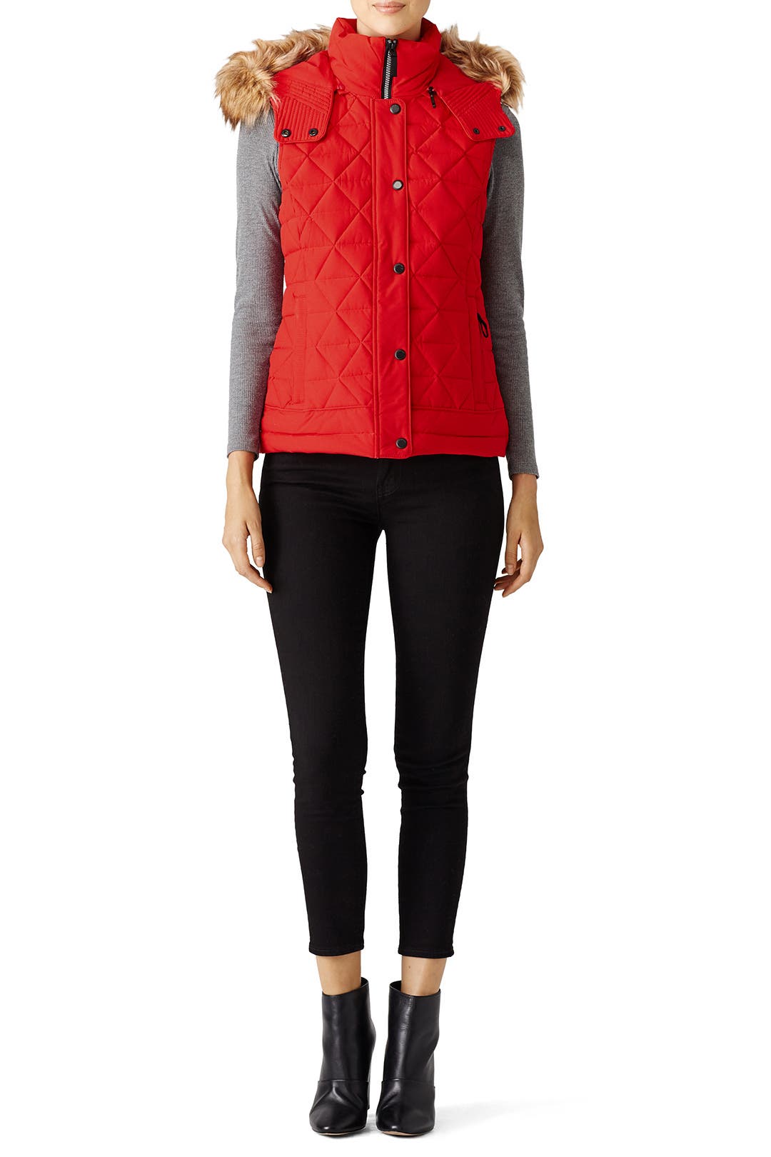 Thea Red Puffer Vest by Marc New York for 20 Rent the Runway