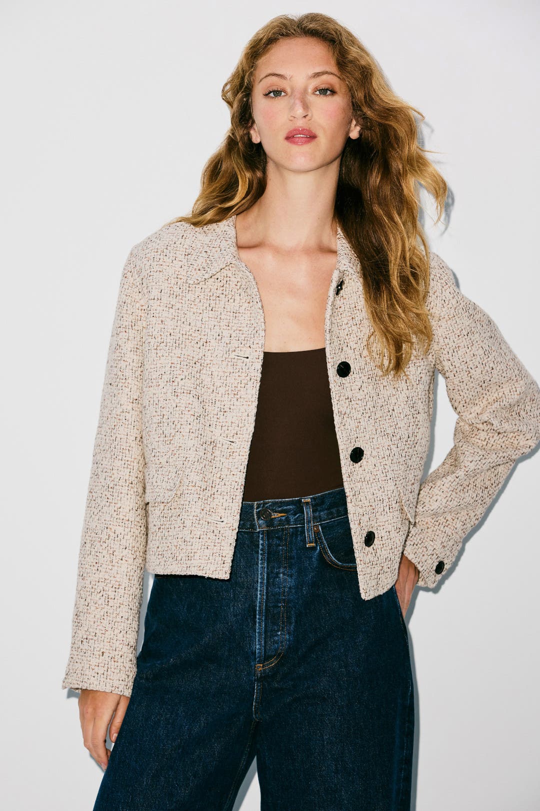 Tweed Shirt Collar Jacket by Madewell | Rent the Runway