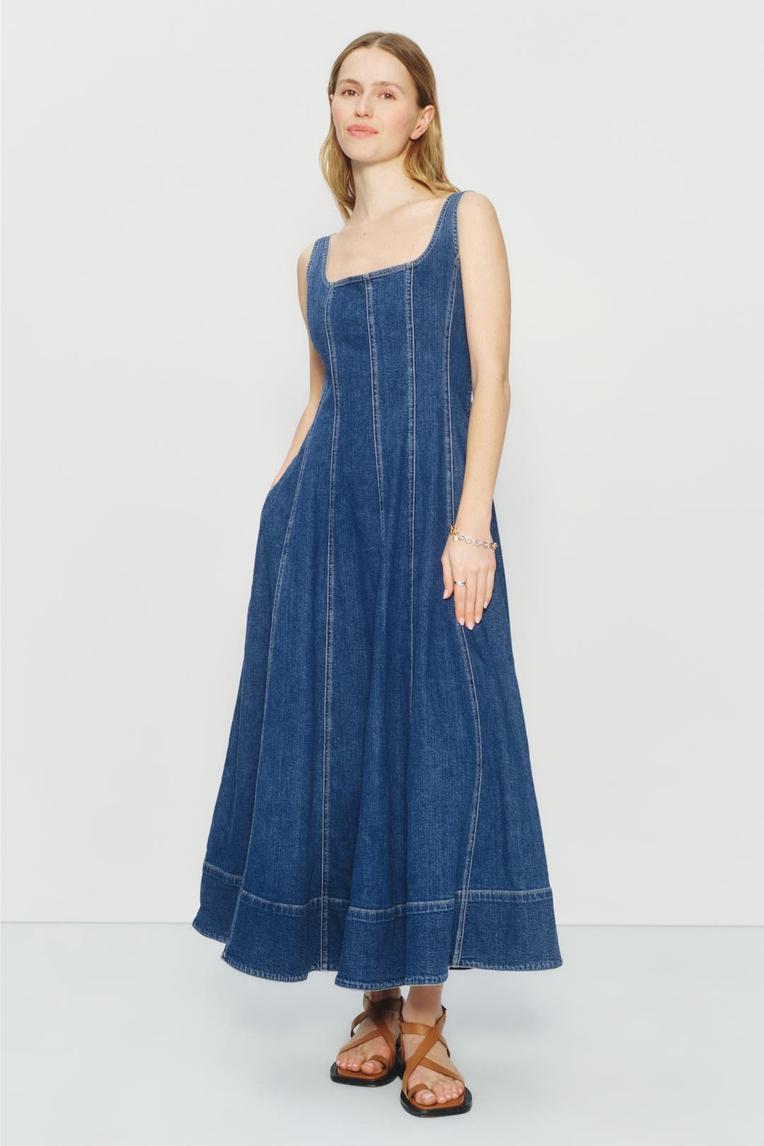 Febe Denim Midi Dress