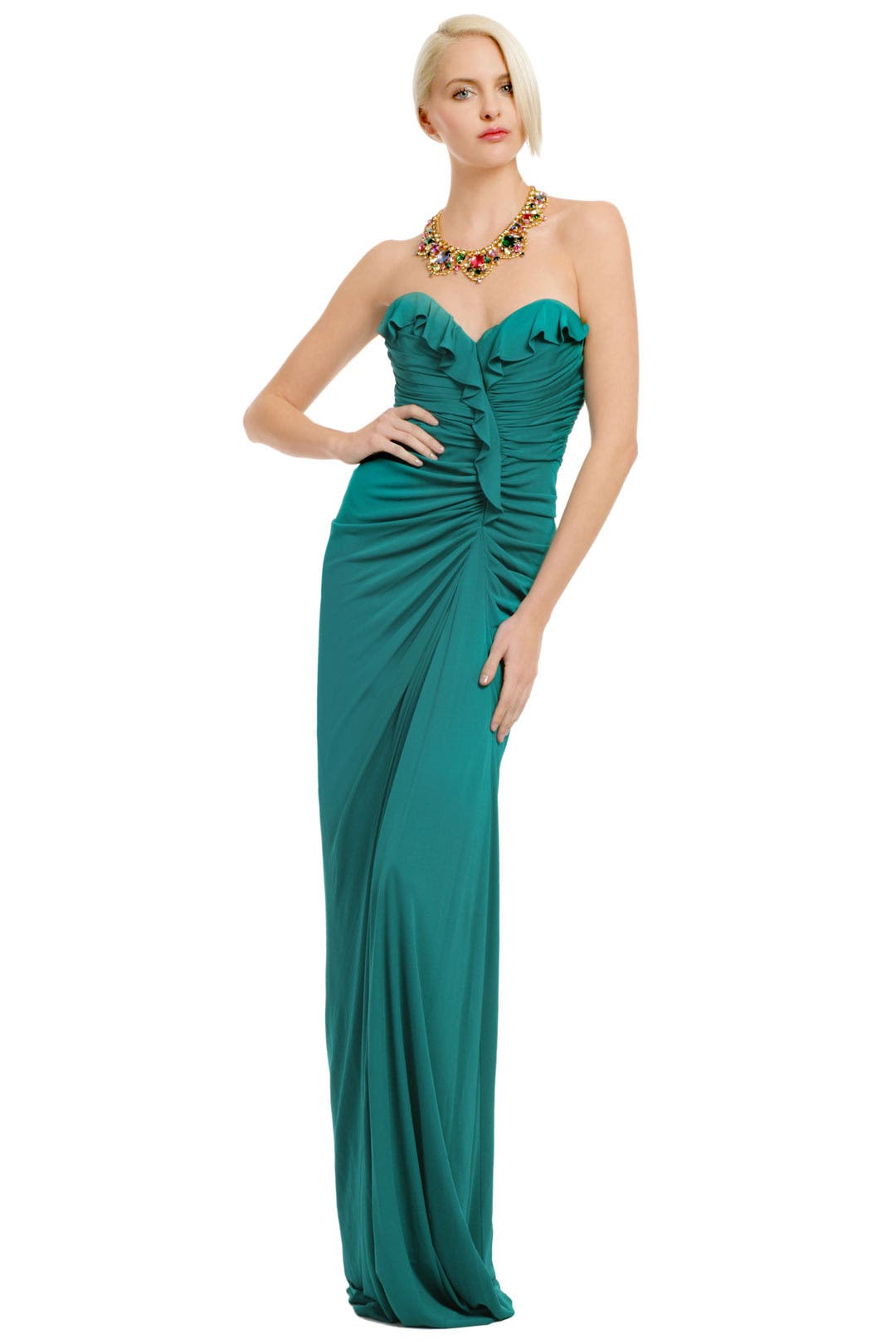 Aqua Queen Gown by Badgley Mischka