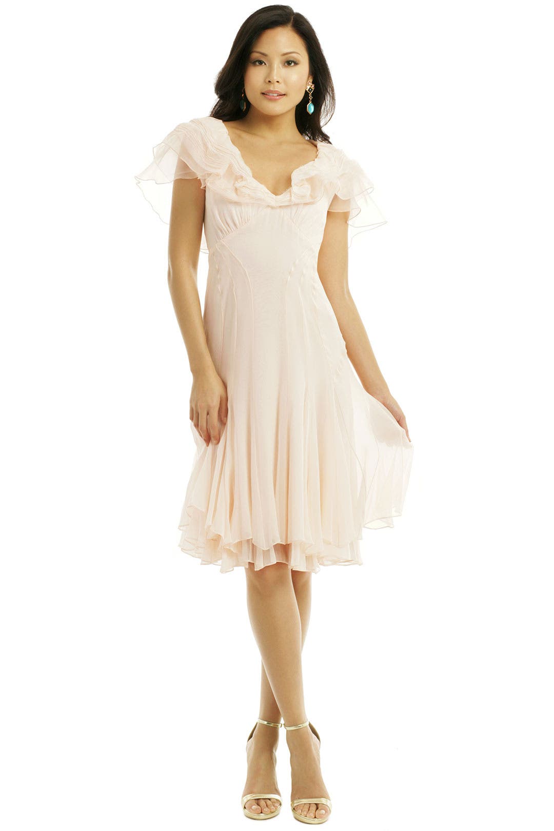 Pearl Pink Chiffon Dress by ZAC Zac Posen