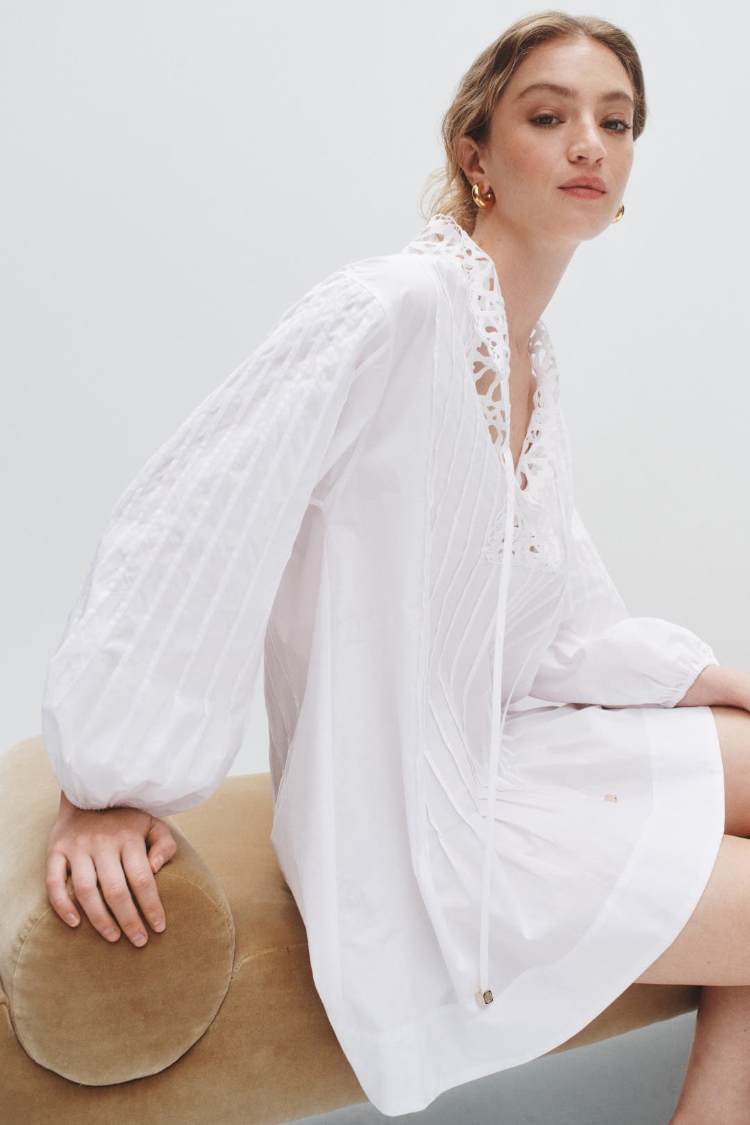 関税・送料込み!【国内発送】SANDRO Lace Trim Mini ワンピース SAO183.jpg