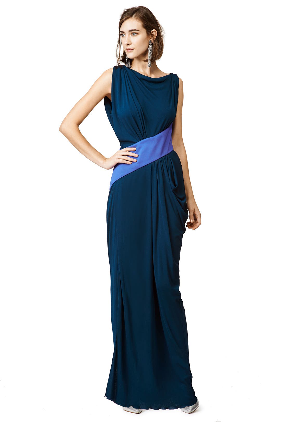 Blue Sash Gown by for 149 Rent the Runway