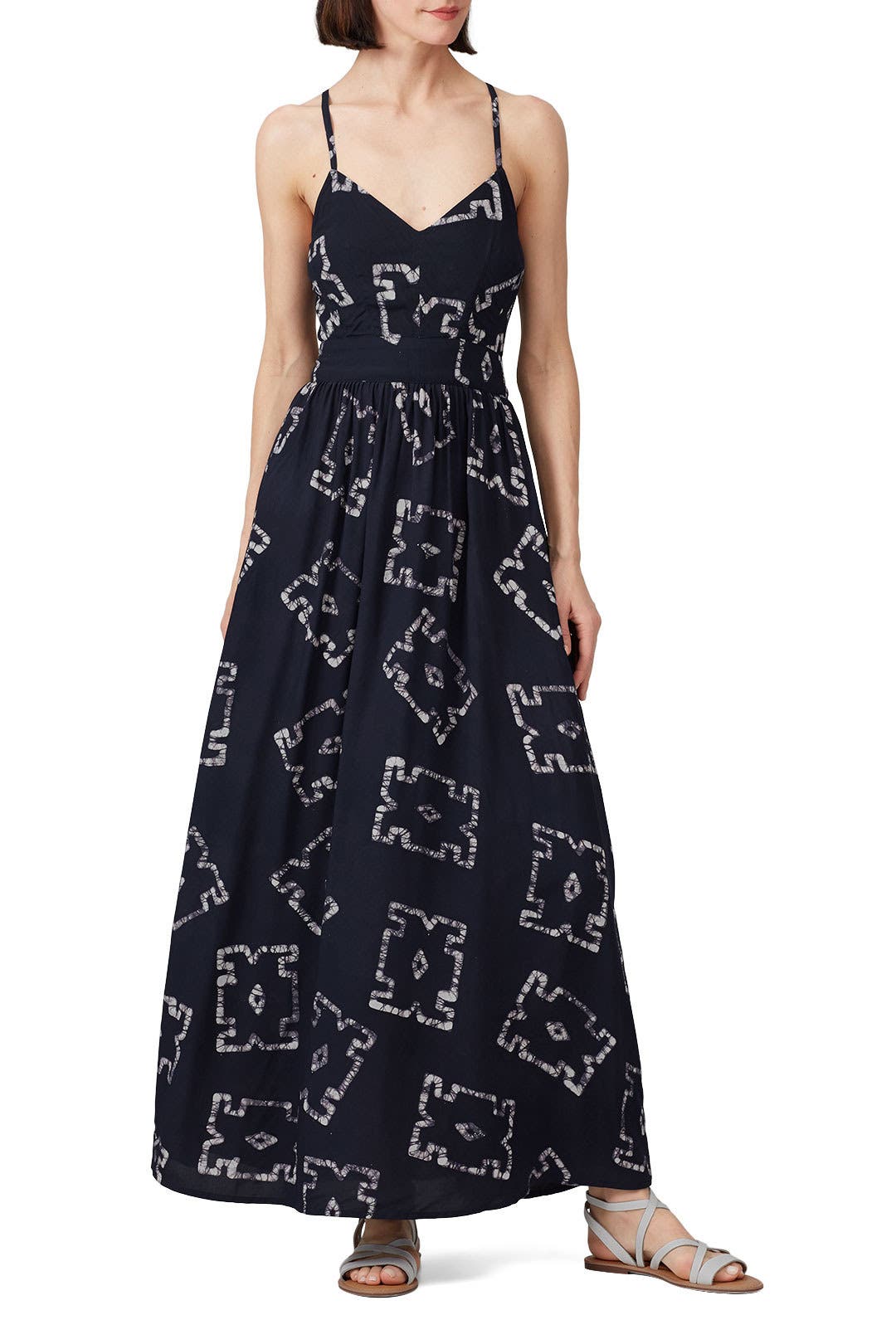 miro wrap maxi dress