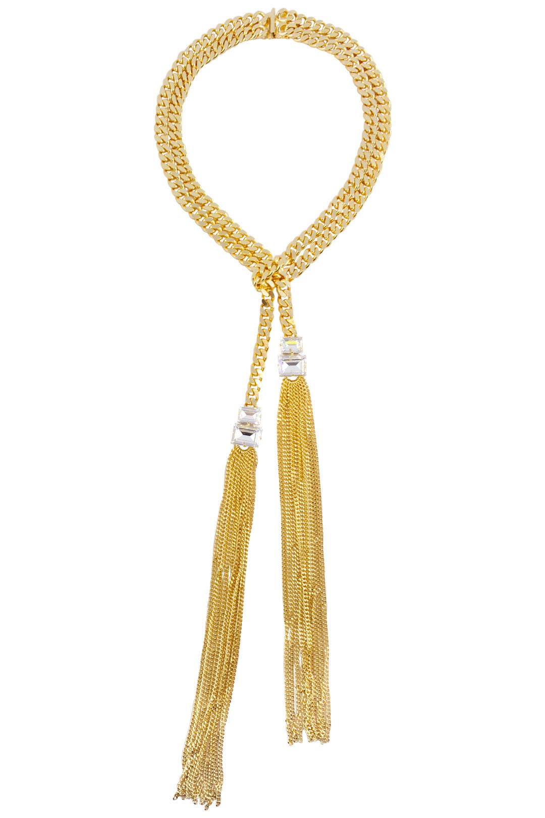 Gold Lariat Necklace by Janis Savitt