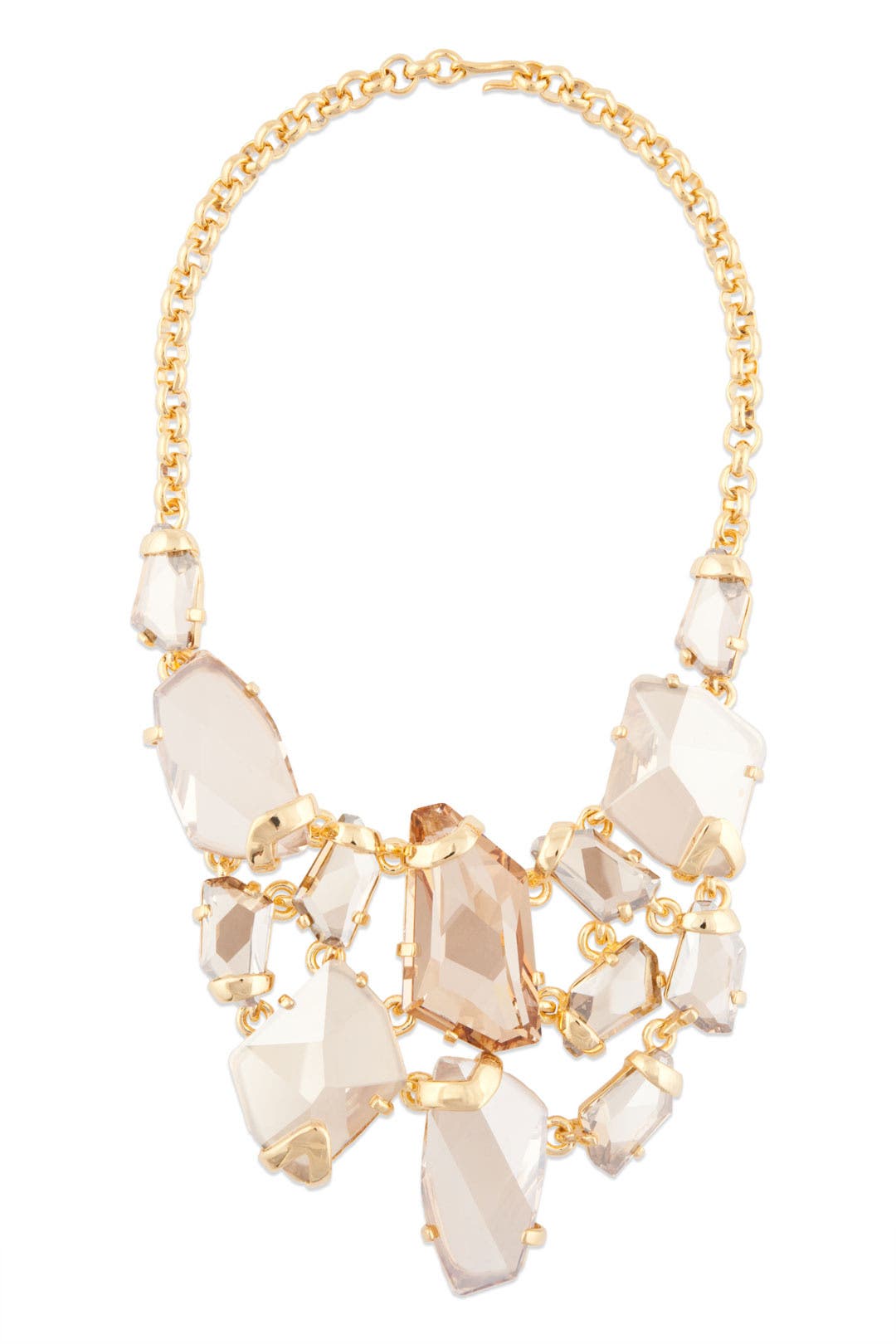 Gold Shadow Bib Necklace by Kenneth Jay Lane