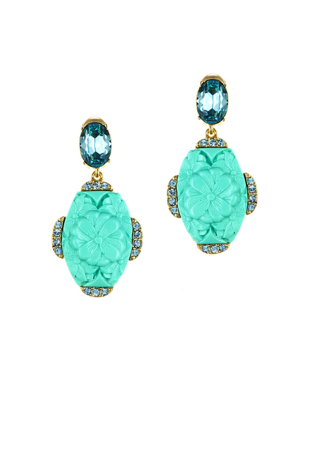 Aqua Resin Earrings main image 0