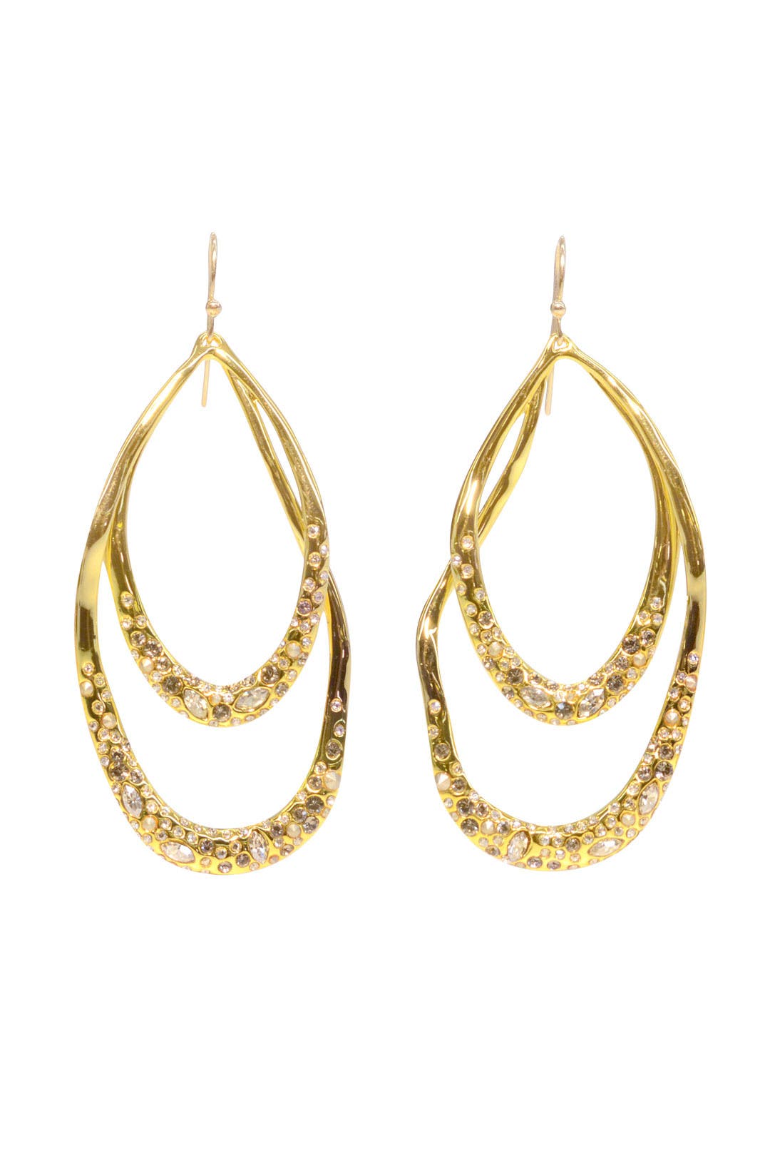 Double Loop Pave Encrusted Earring by Alexis Bittar