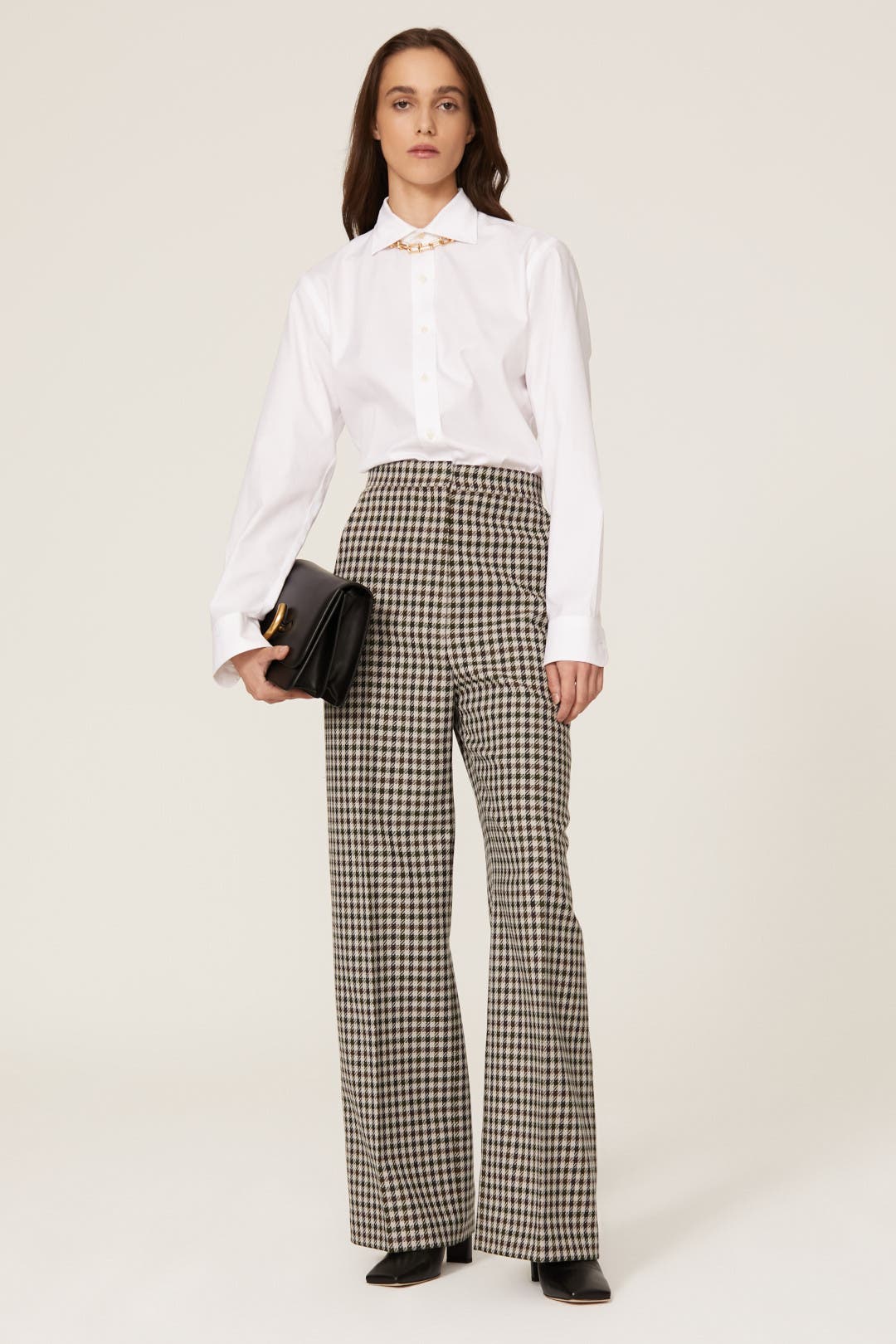 Wool Plaid Trousers main image 1