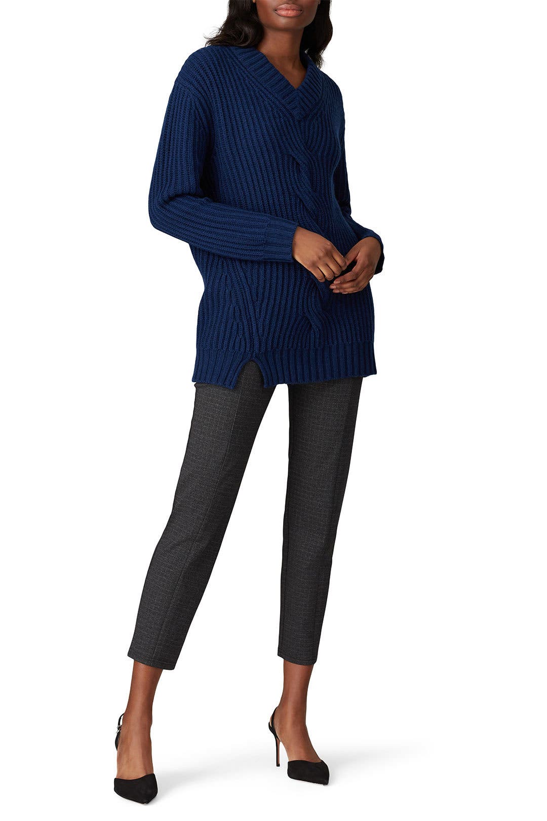 Navy Pullover Sweater by Thakoon Collective Rent the Runway
