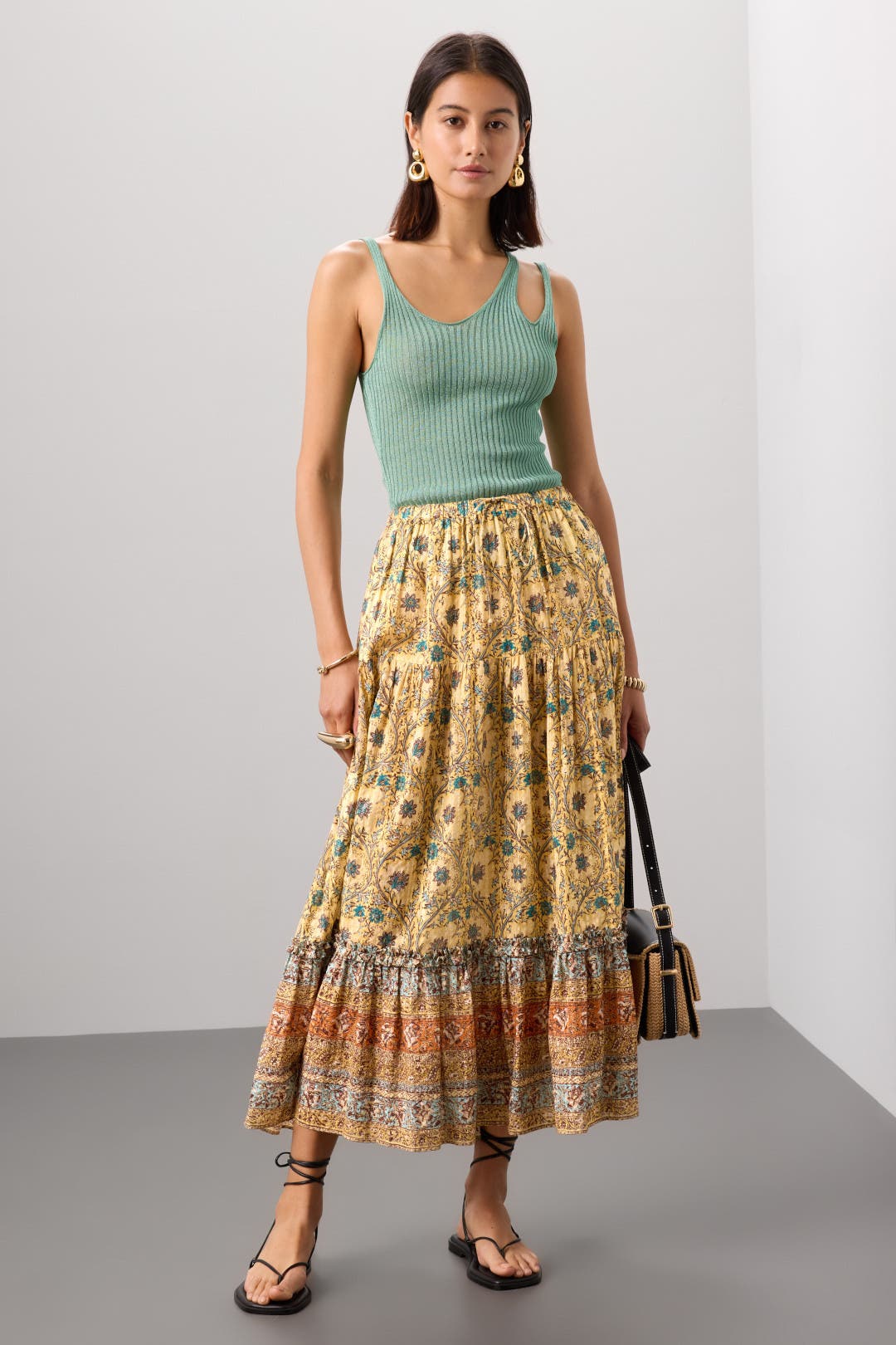 【Ulla Johnson】 Paigeプリントコットンブレンドミディスカート Paige Skirt by Ulla Johnson | Rent the Runway