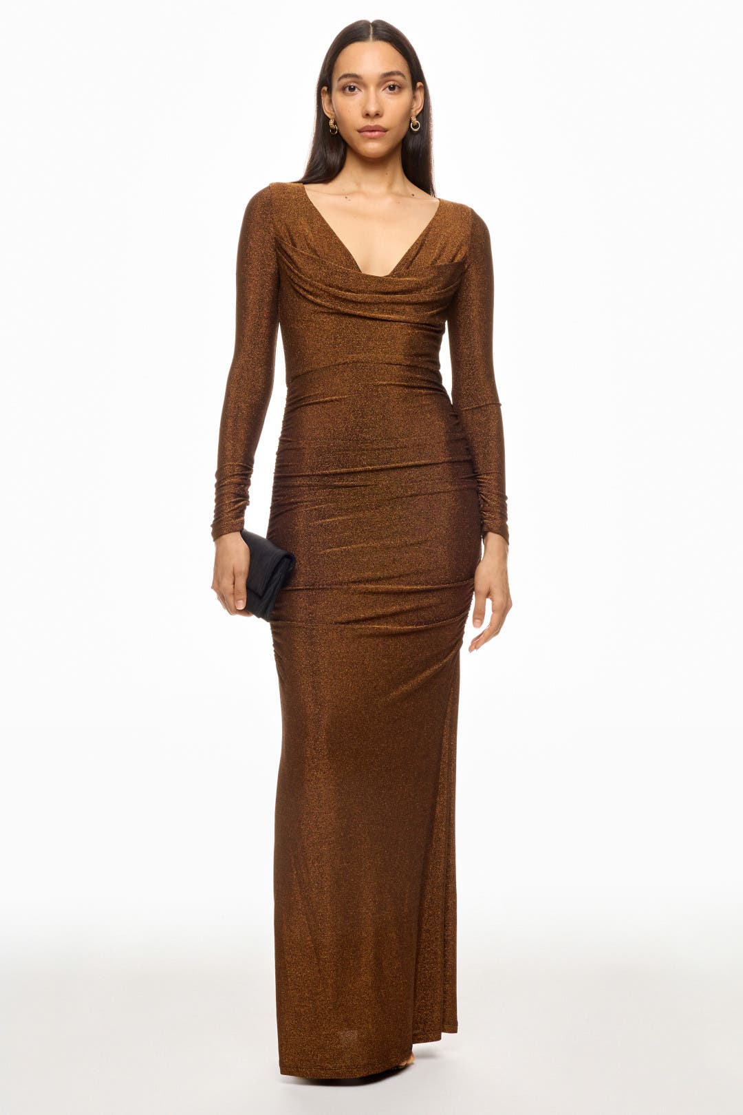 RAFAELA BLACK HALTER DRESS