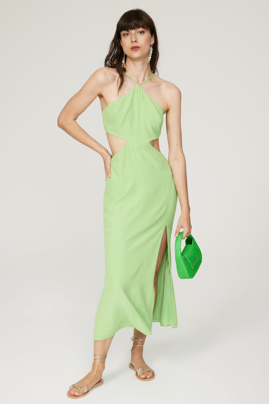 Haulter Midi Dress w/ Pockets