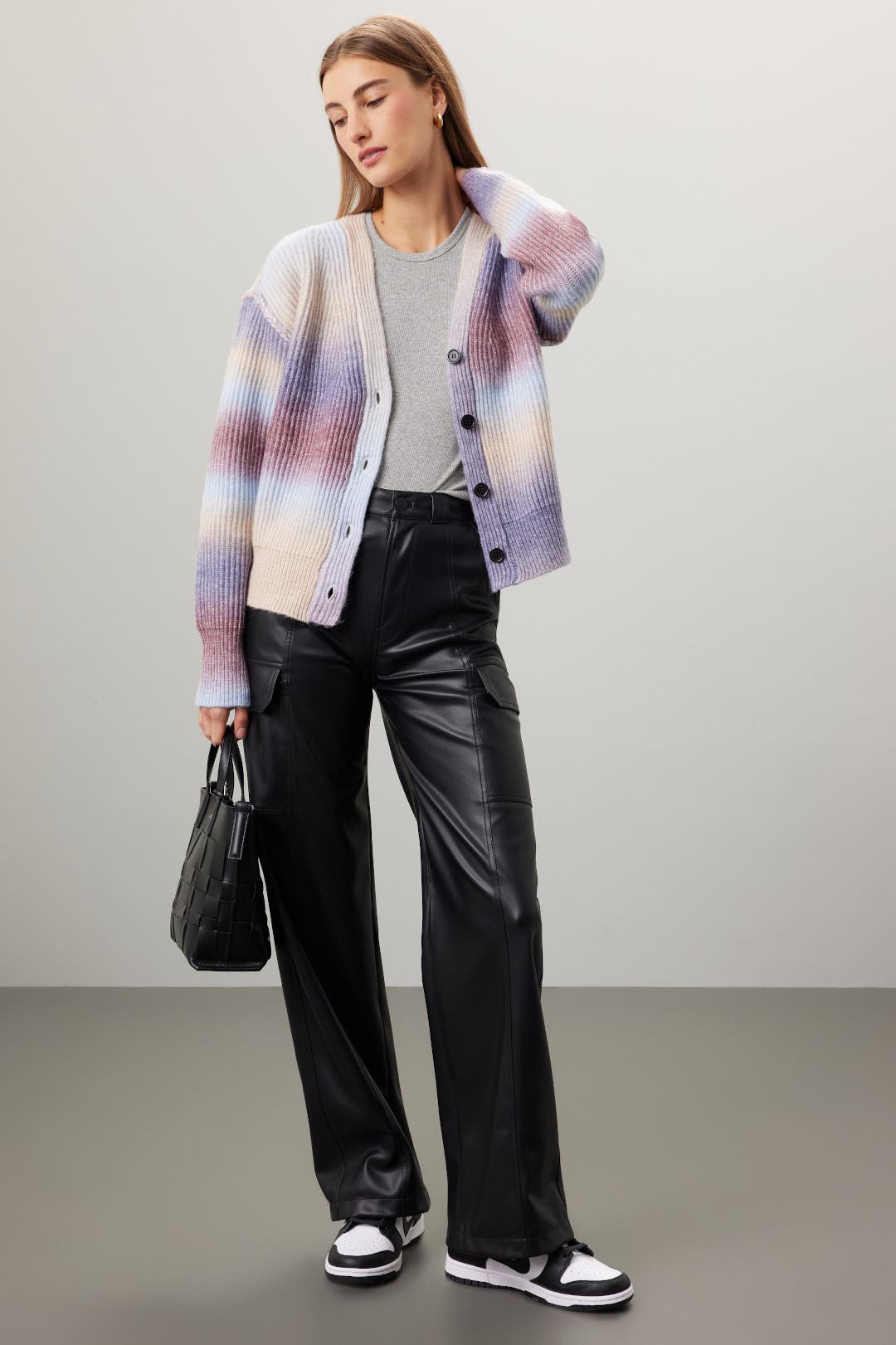 Ombre Button Slim Cardigan main image 0