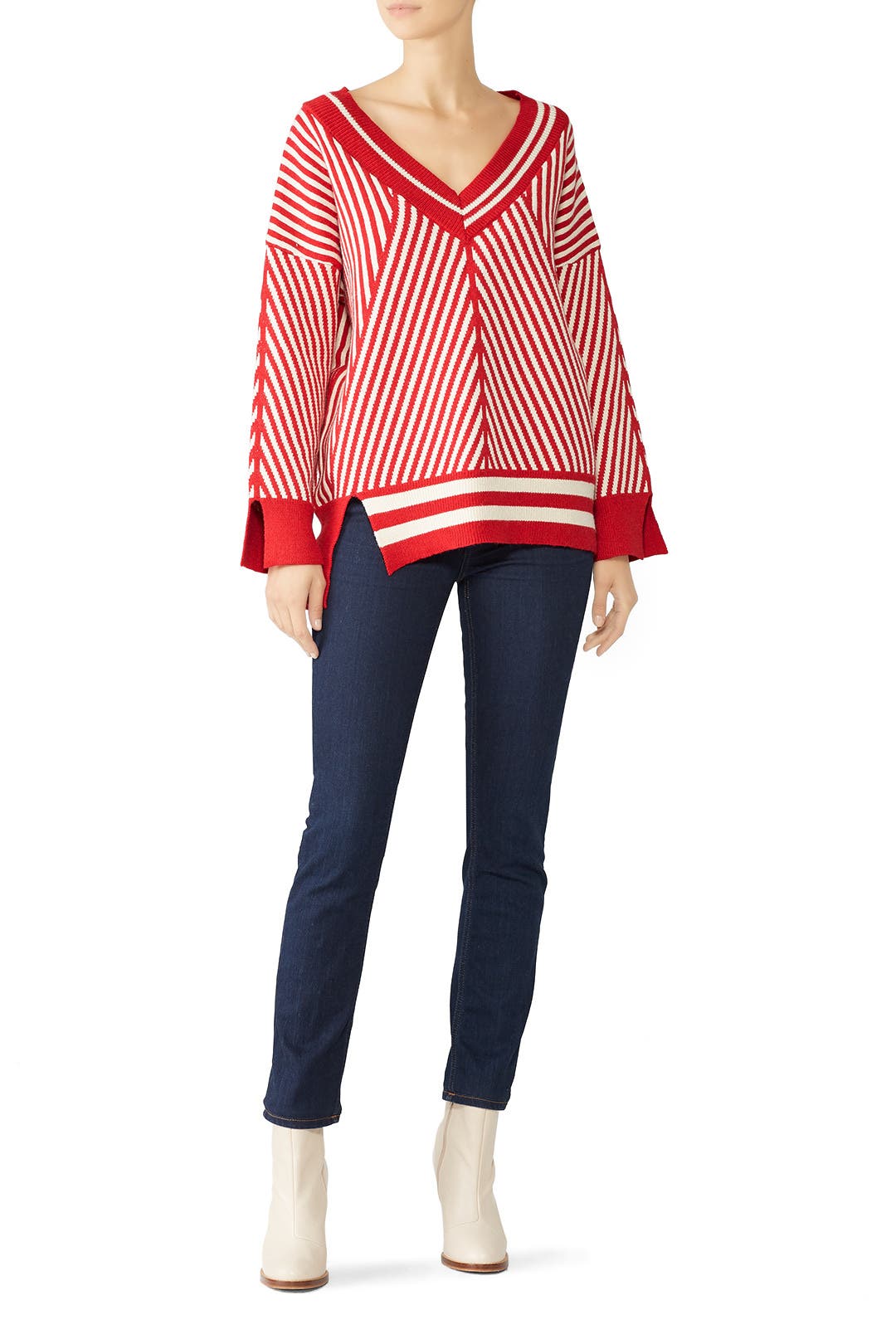 red stripey jumper