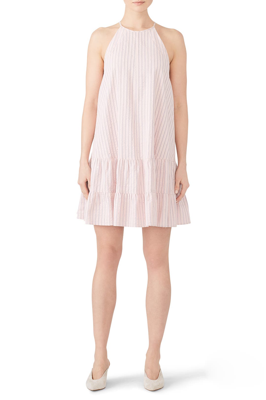 Tia Tank  Dress - Red Stripe