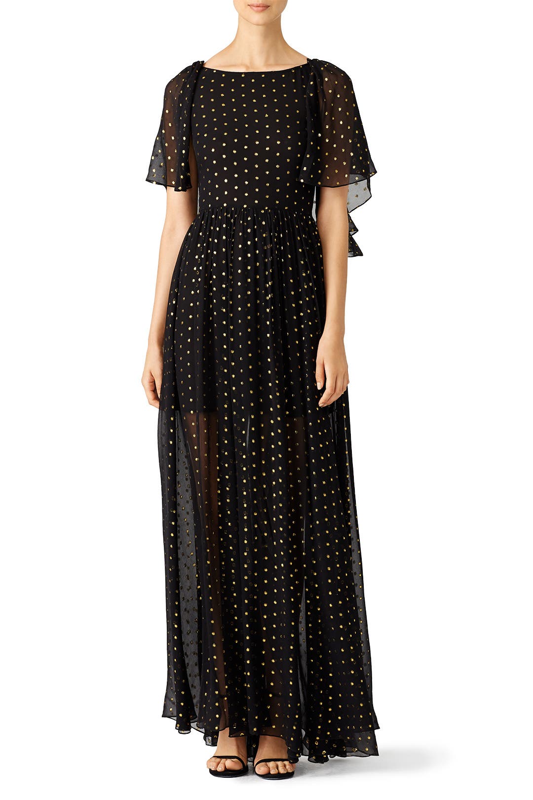 Gold Dot Ethereal Gown by Rebecca Minkoff for $55 | Rent the Runway