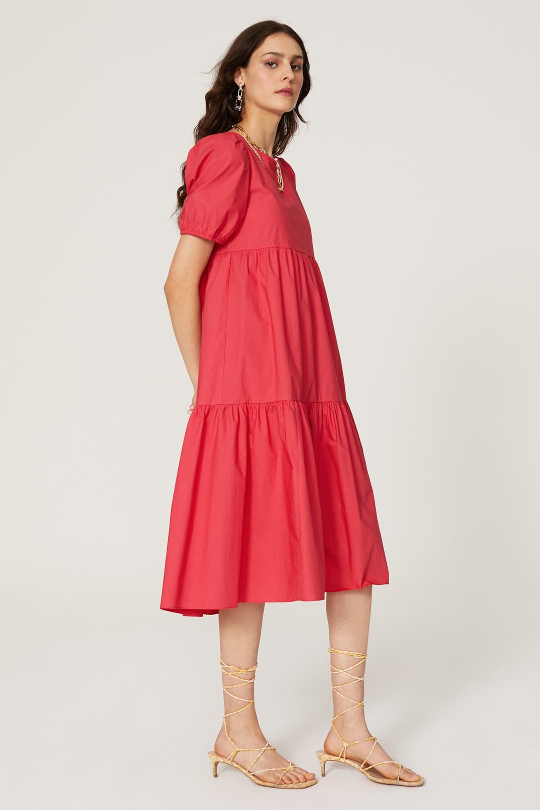 Puff Sleeve Tiered Dress by Peter Som Collective for $45 - $60 | Rent the Runway